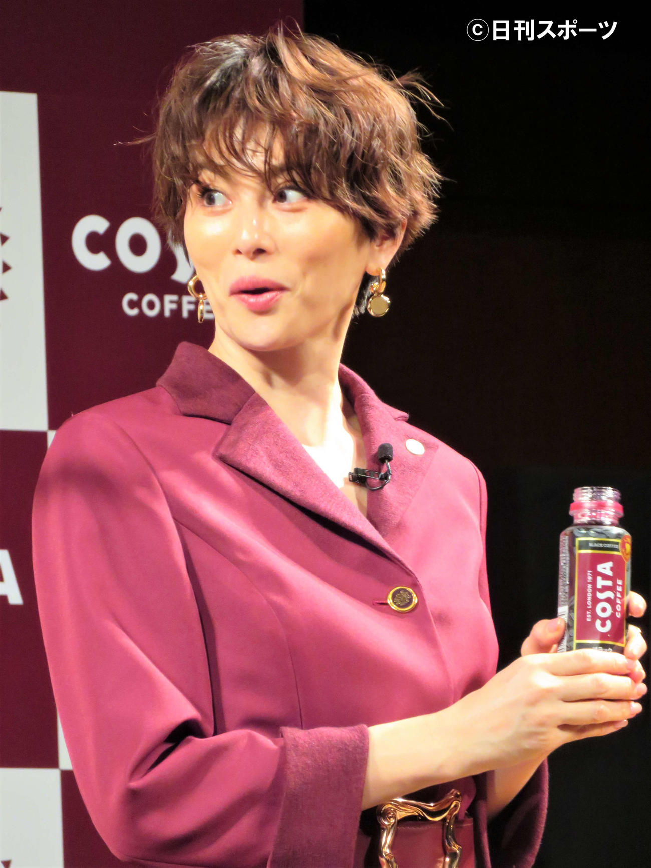 「コスタコーヒー」の新CM発表会に出席した米倉涼子（撮影・三須佳夏）