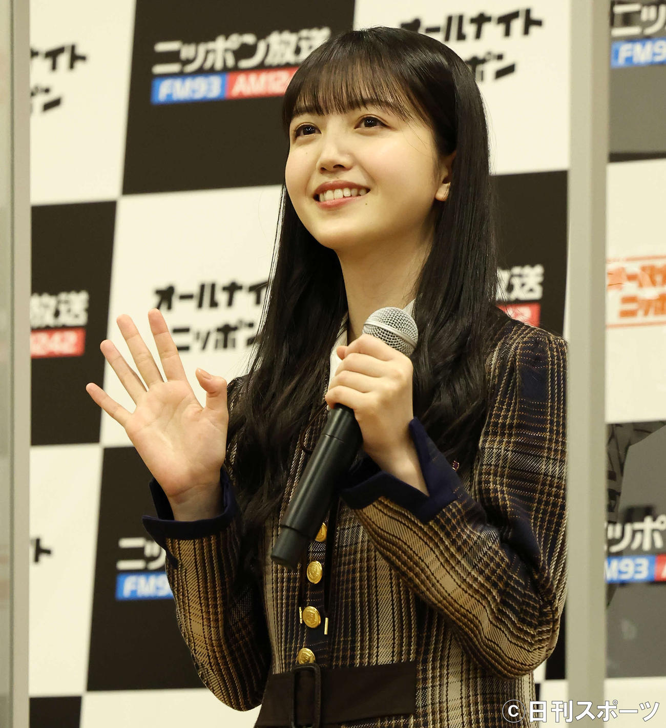 「オールナイトニッポン」のパーソナリティを務める乃木坂46久保史緒里（撮影・丹羽敏通）