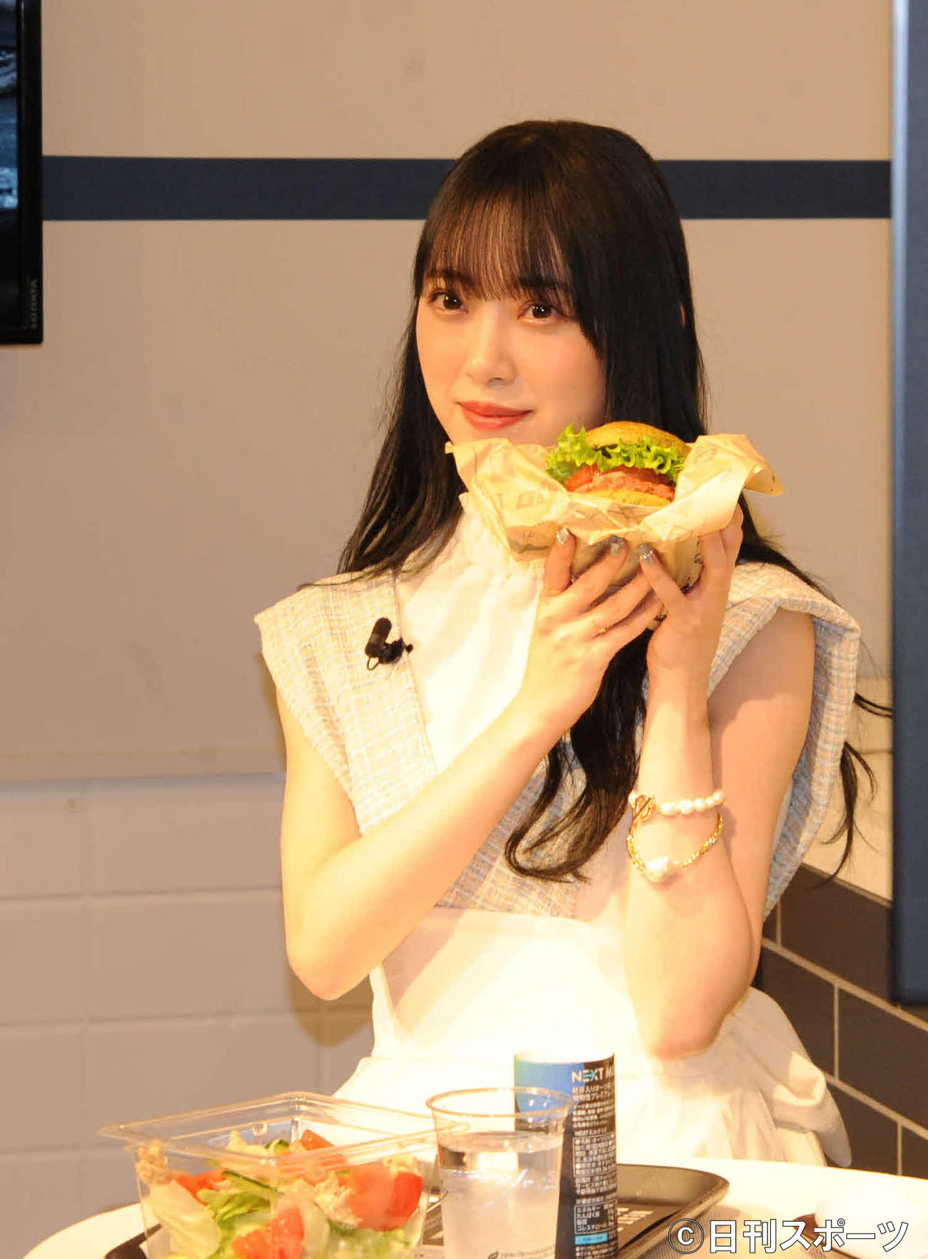 WAYBACK BURGERS日本1号店オープンイベントに出席した堀未央奈（撮影・松尾幸之介）