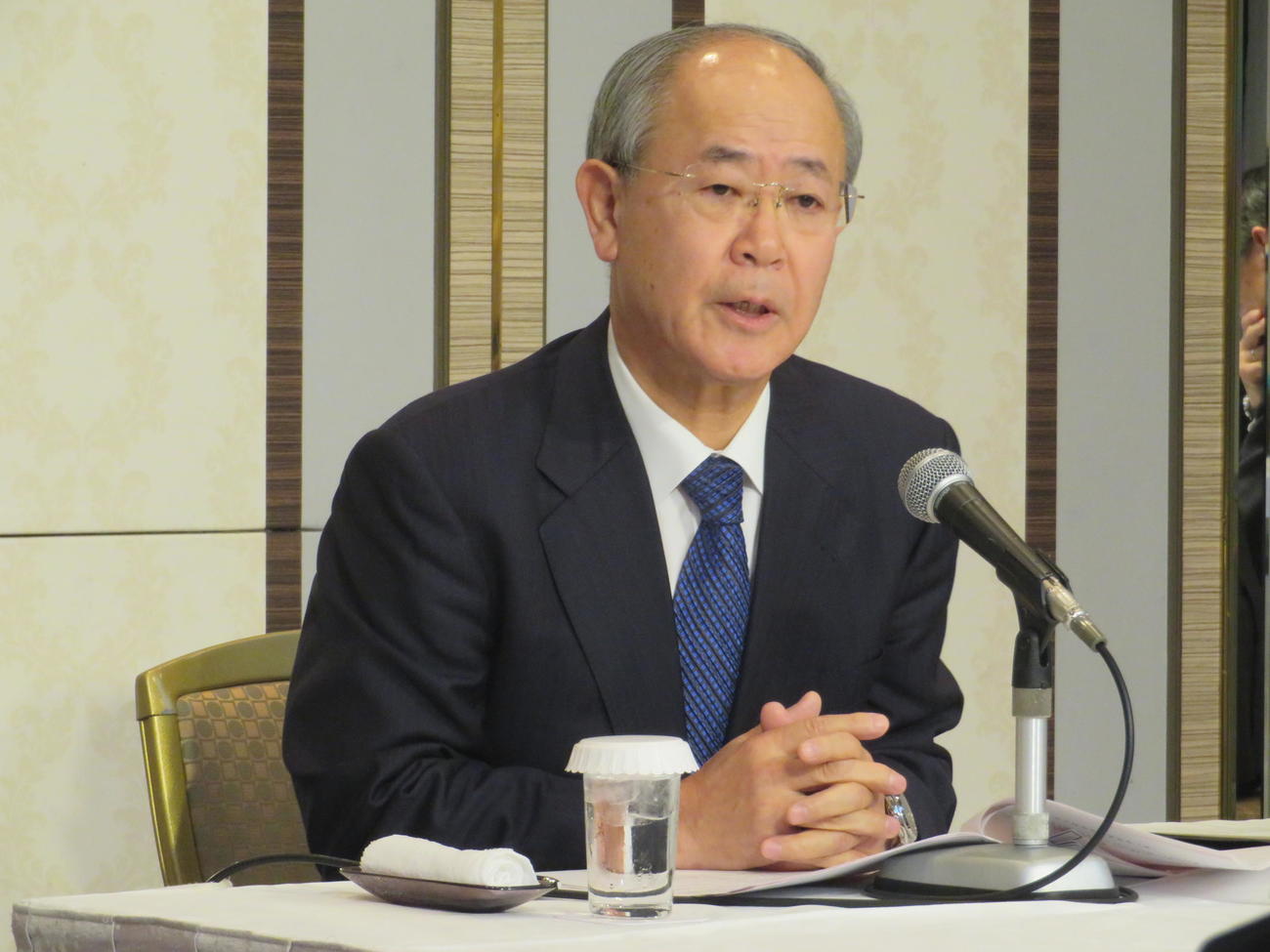日本民間放送連盟の大久保好男会長（2018年11月撮影）