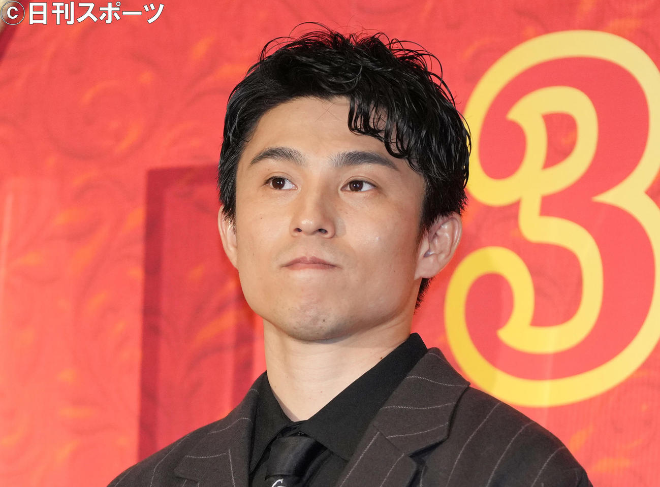 「ウェディング・ハイ」完成披露試写会に登壇した中尾明慶＝2022年1月18日