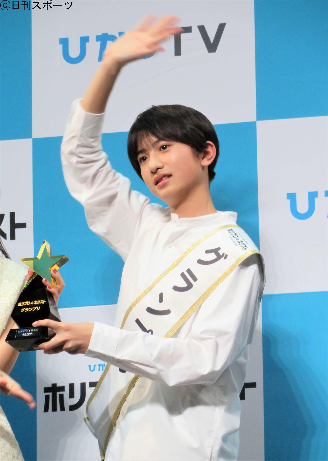 「ホリプロ　ネクストProduced by　美男子図鑑」でグランプリに輝いた石原颯也さん（撮影・三須佳夏）