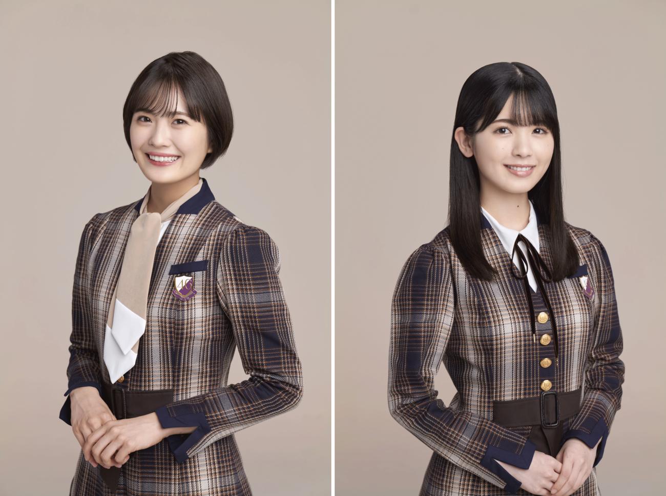 乃木坂46清宮レイ（左）と筒井あやめ