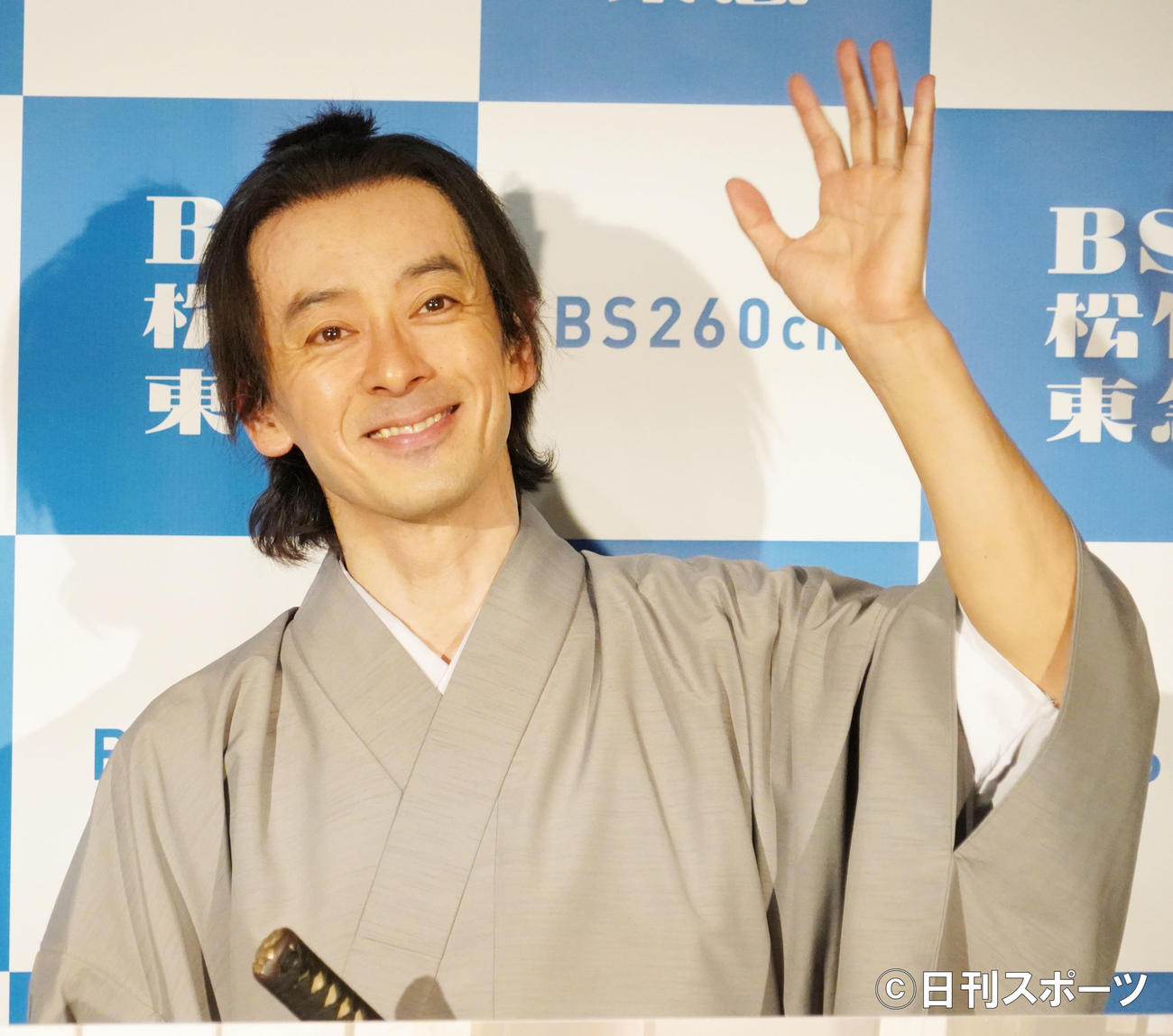 BS松竹東急の連続ドラマ「家電侍」の記者会見に出席した滝藤賢一（撮影・佐藤成）