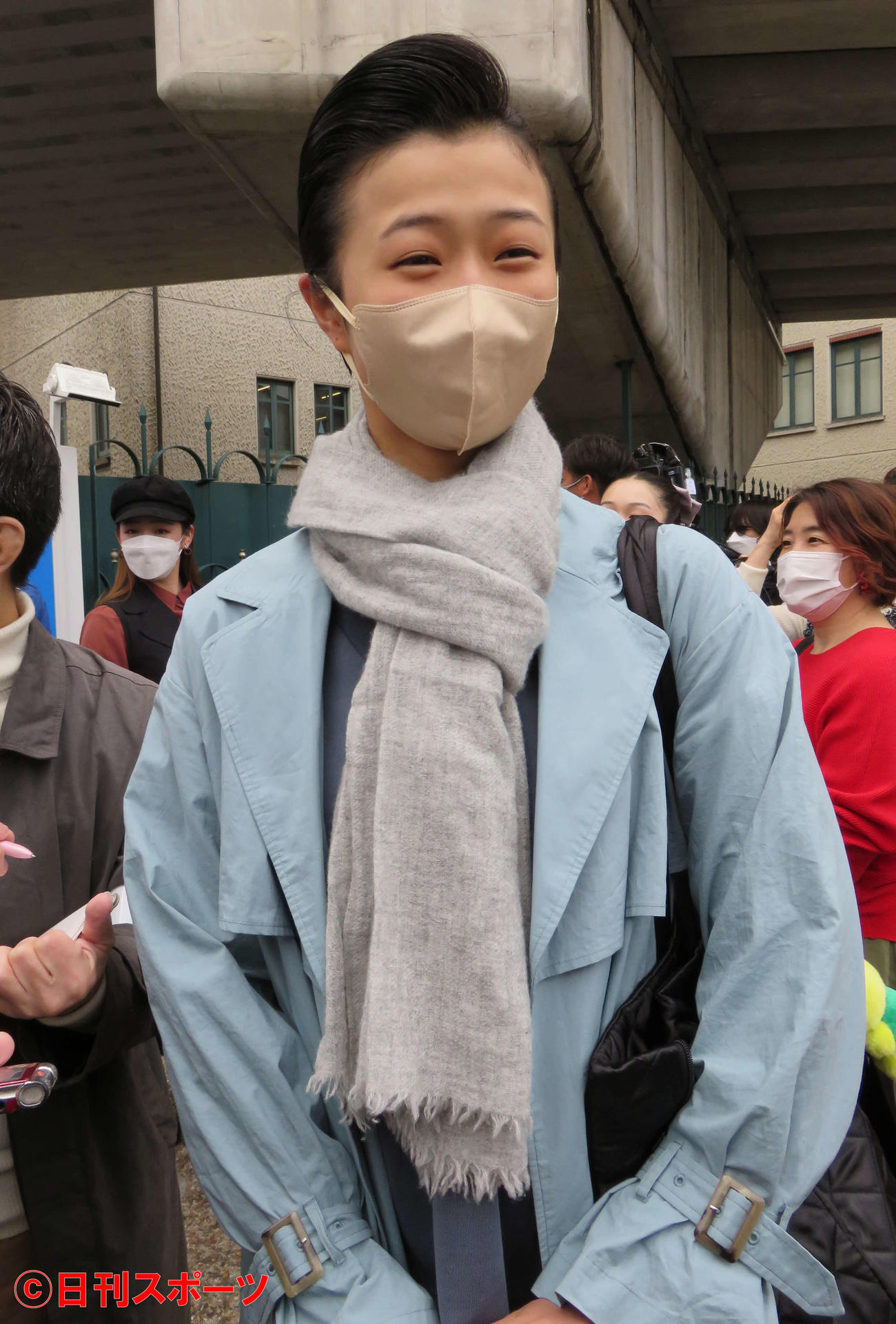 合格の喜びを語る今井柚希さん（撮影・村上久美子）