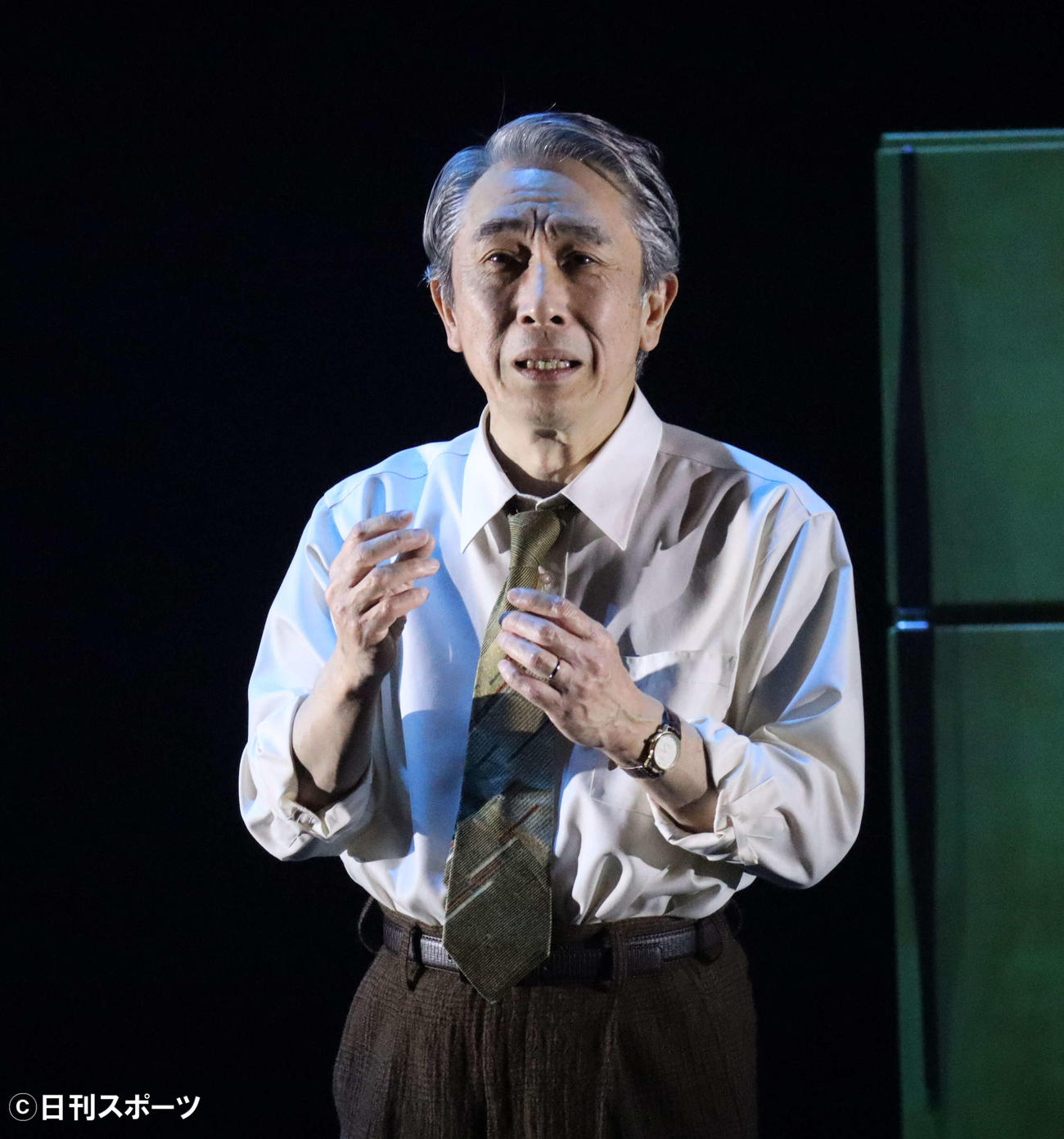 舞台「セールスマンの死」に出演する段田安則（撮影・小林千穂）