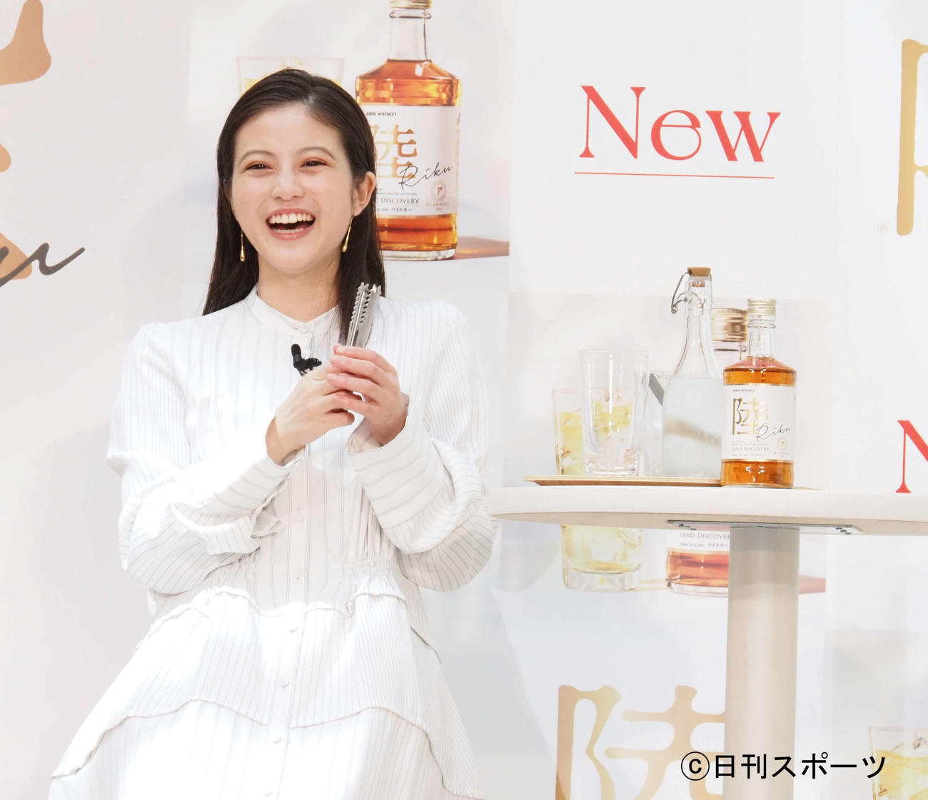 「キリンウイスキー陸」新発売記念発表会に出席した今田美桜（撮影・遠藤尚子）