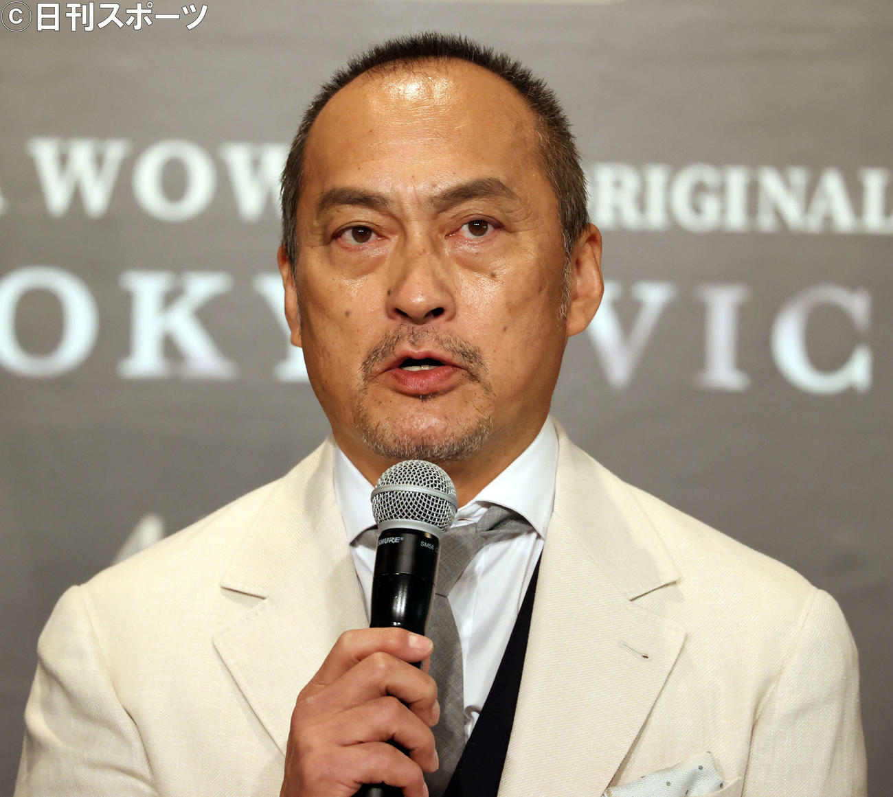 ドラマ「TOKYO VICE」記者会見に登壇した渡辺謙（撮影・浅見桂子）