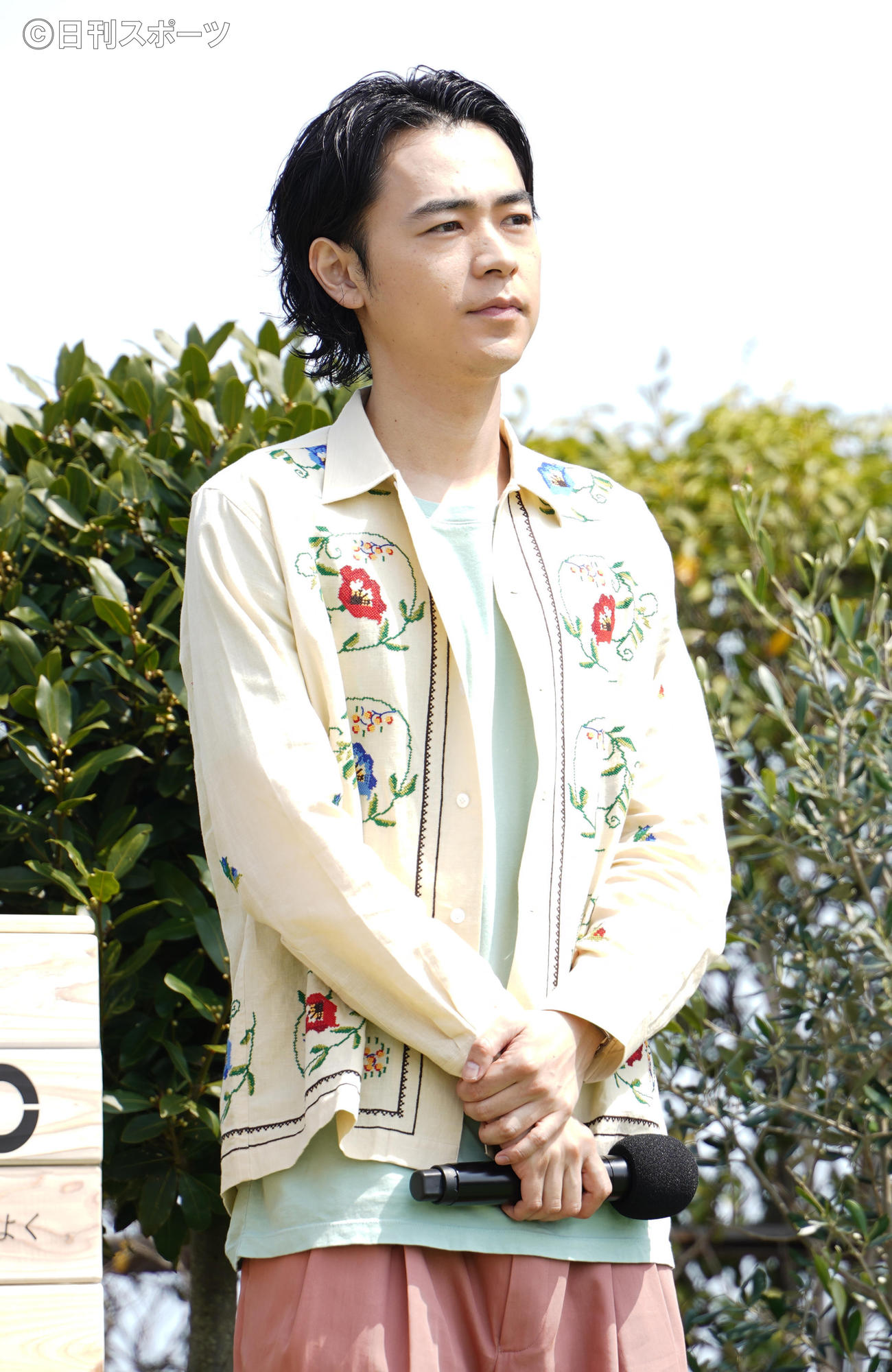 「NONIO」の新CM発表会に登壇した、成田凌（撮影・佐藤勝亮）