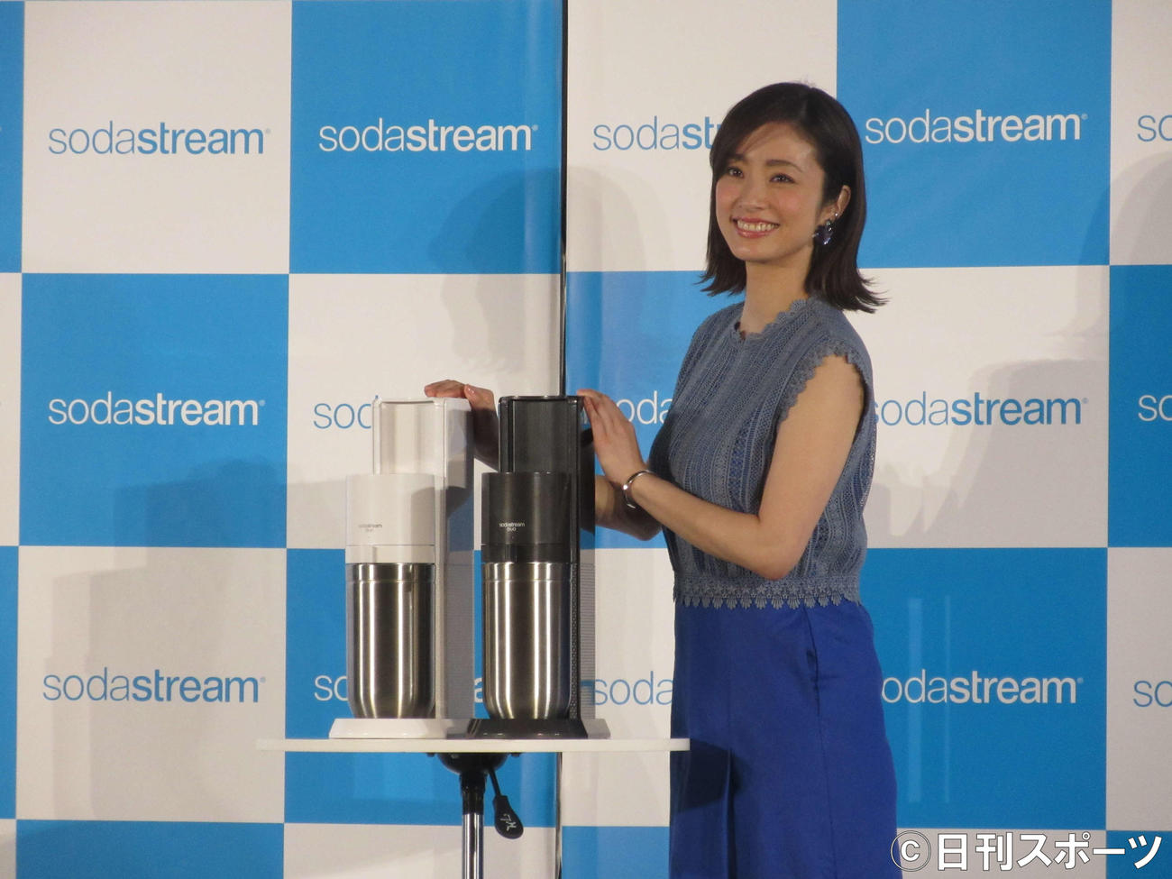 ソーダストリーム新商品発表会に出席した上戸彩（撮影・加藤理沙）