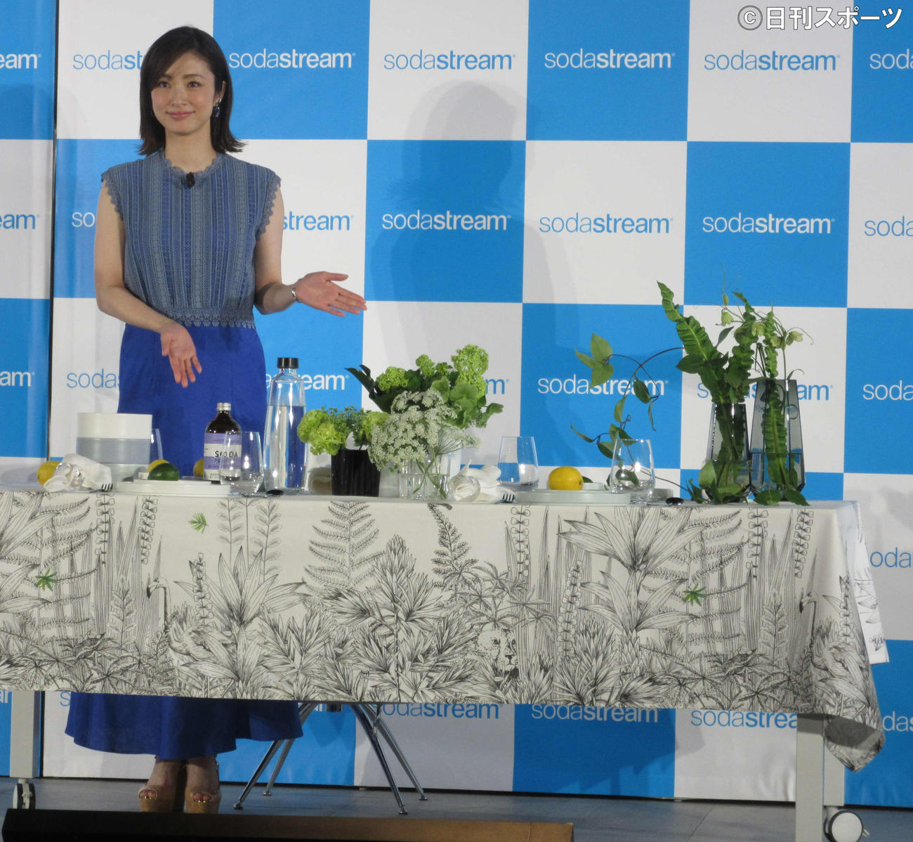 ソーダストリーム新商品発表会に出席した上戸彩（撮影・加藤理沙）