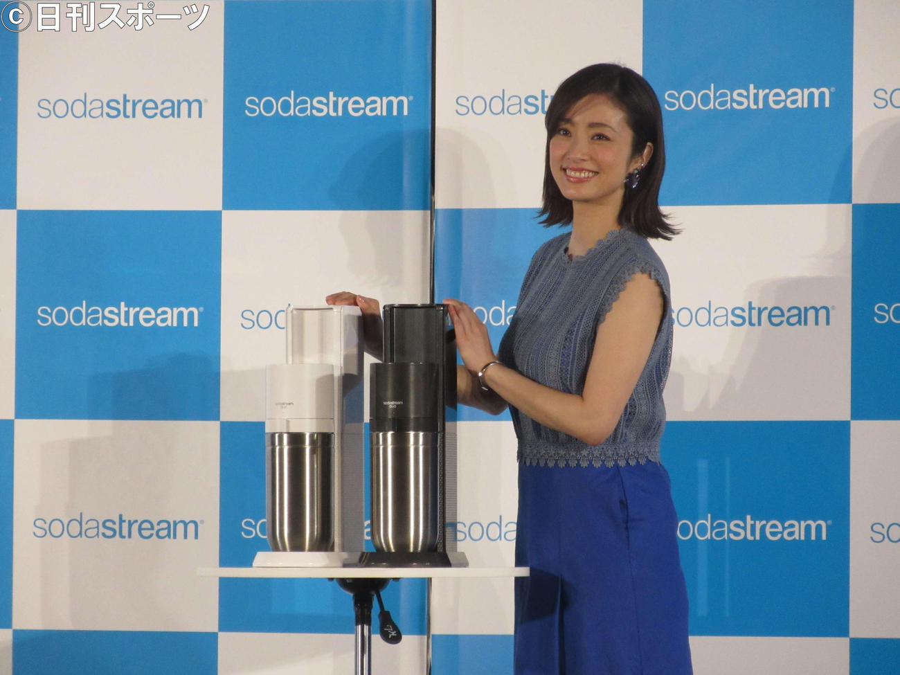ソーダストリーム新商品発表会に出席した上戸彩（撮影・加藤理沙）