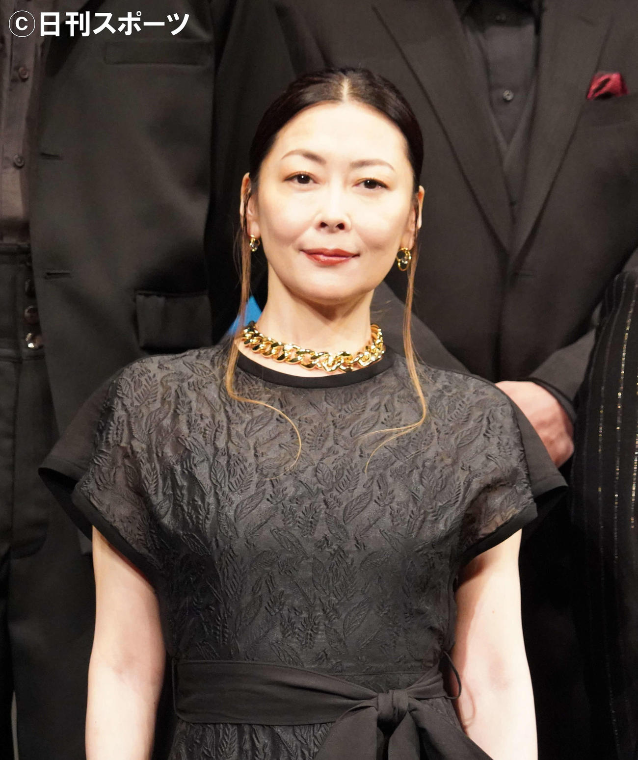 映画「死刑にいたる病」の完成披露試写会に出席した中山美穂（撮影・佐藤成）
