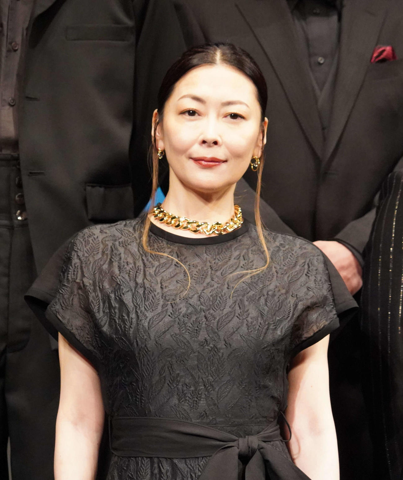 映画「死刑にいたる病」の完成披露試写会に出席した中山美穂（撮影・佐藤成）
