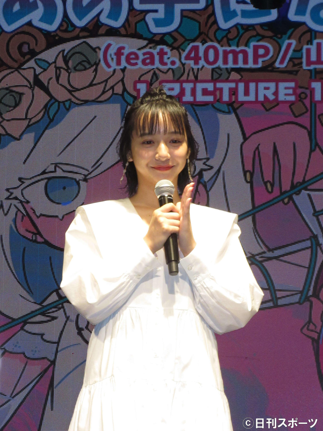 「『1PICTURE 1STORY』”あの子になりたい”トークライブ」に出席した、山之内すず（撮影・加藤理沙）