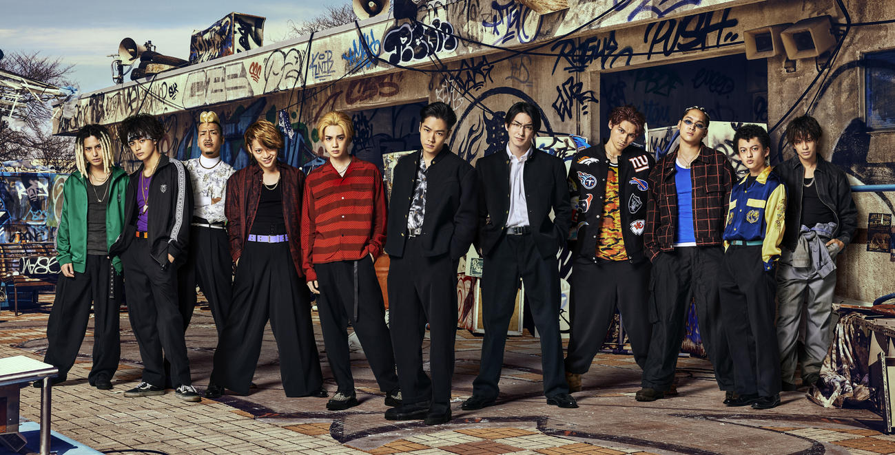 映画「HiGH＆LOW　THE　WORST　X」で鬼邪高校のキャストとして出演する川村壱馬ら（C）2022「HiGH＆LOW THE WORST X」製作委員会（C）高橋ヒロシ(秋田書店) HI－AX