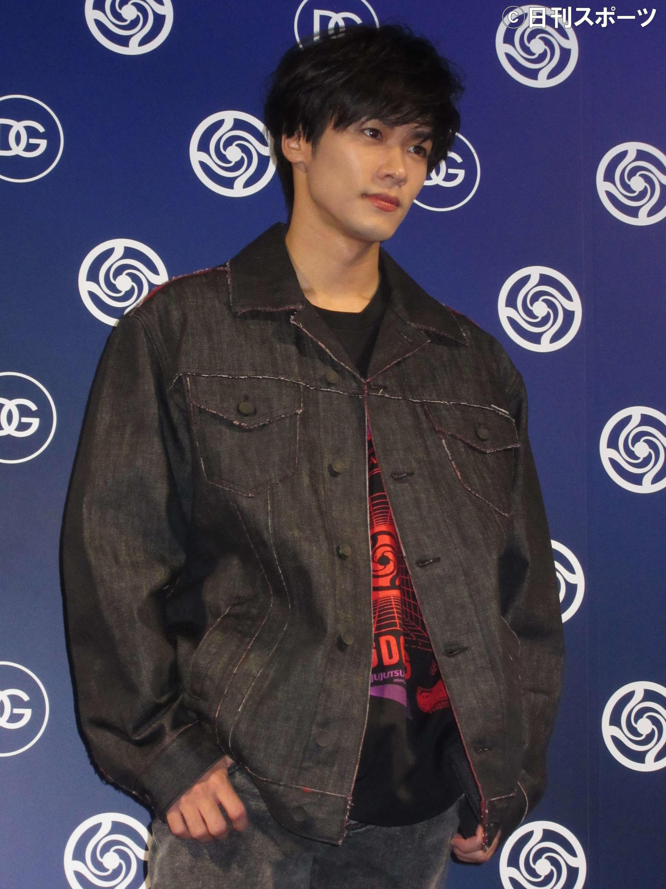 「ドルチェ＆ガッバーナ×呪術廻戦」ポップアップストアin渋谷フォトコールに出席した川村壱馬（撮影・加藤理沙）