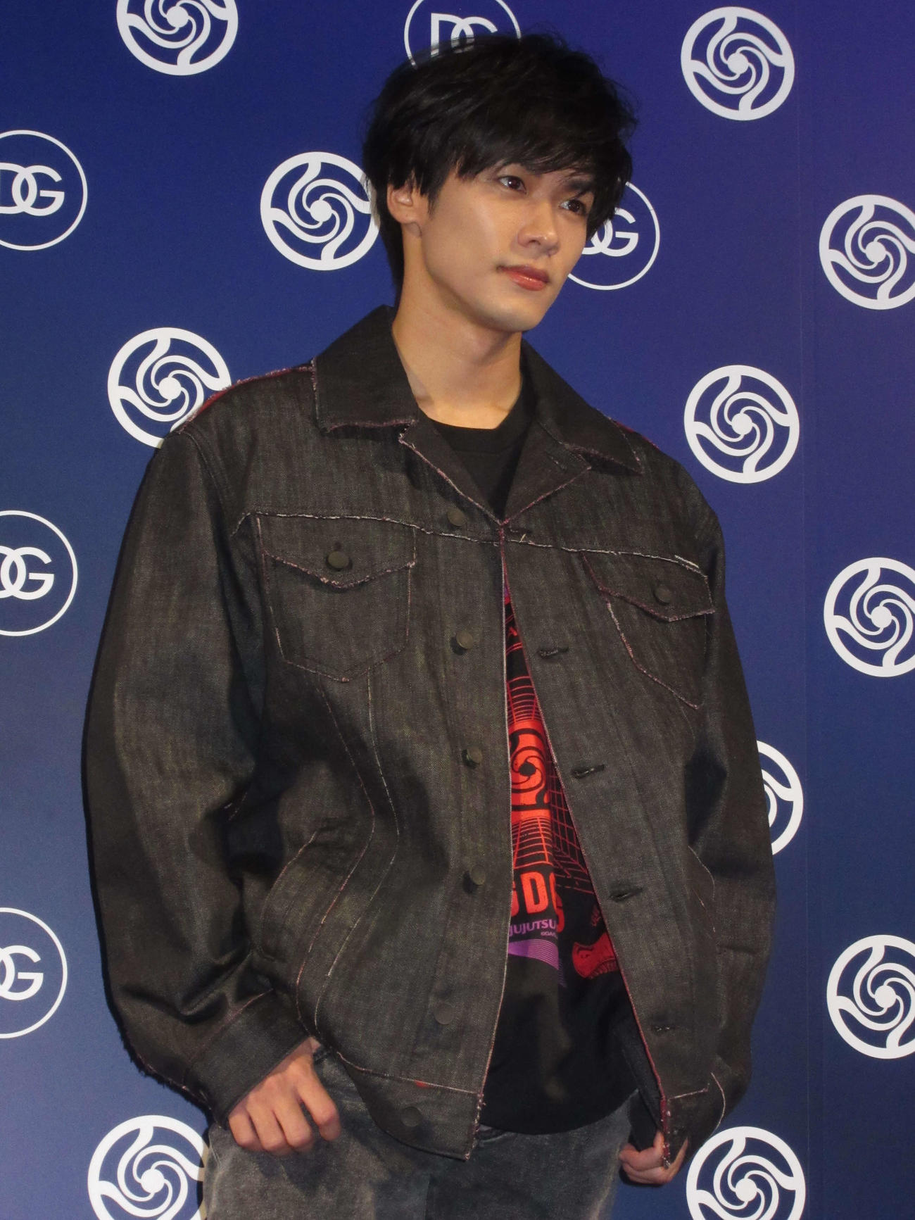 「ドルチェ＆ガッバーナ×呪術廻戦」ポップアップストアin渋谷フォトコールに出席した川村壱馬（撮影・加藤理沙）