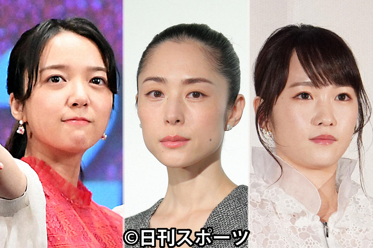 左から上白石萌音、深津絵里、川栄李奈