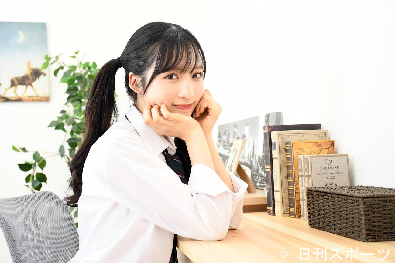 ABCドラマ「恋に無駄口」で初のヒロイン役を演じているAKB48小栗有以（撮影・大友陽平）