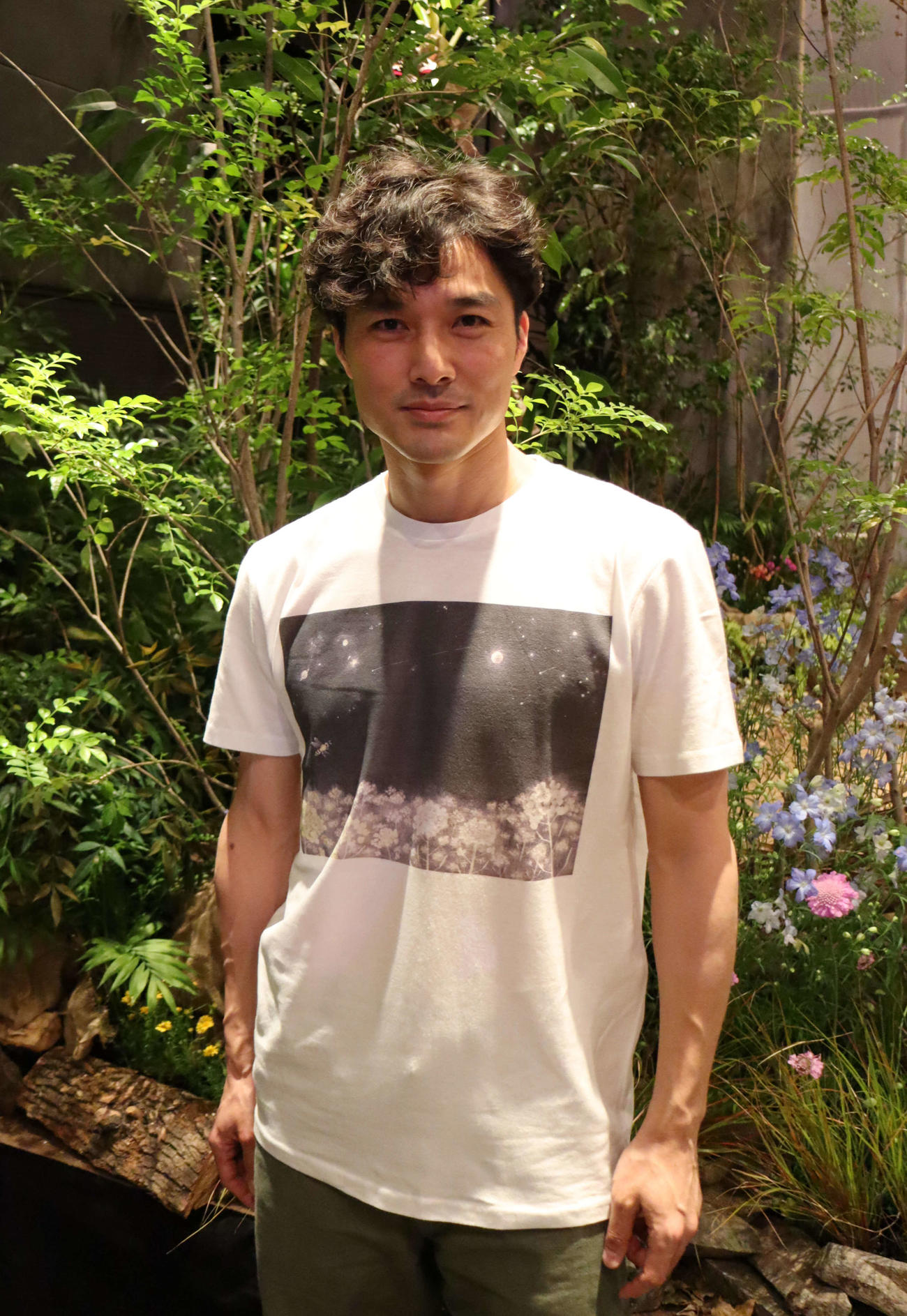 舞台「幸せの標本」について話す池田努（撮影・小林千穂）