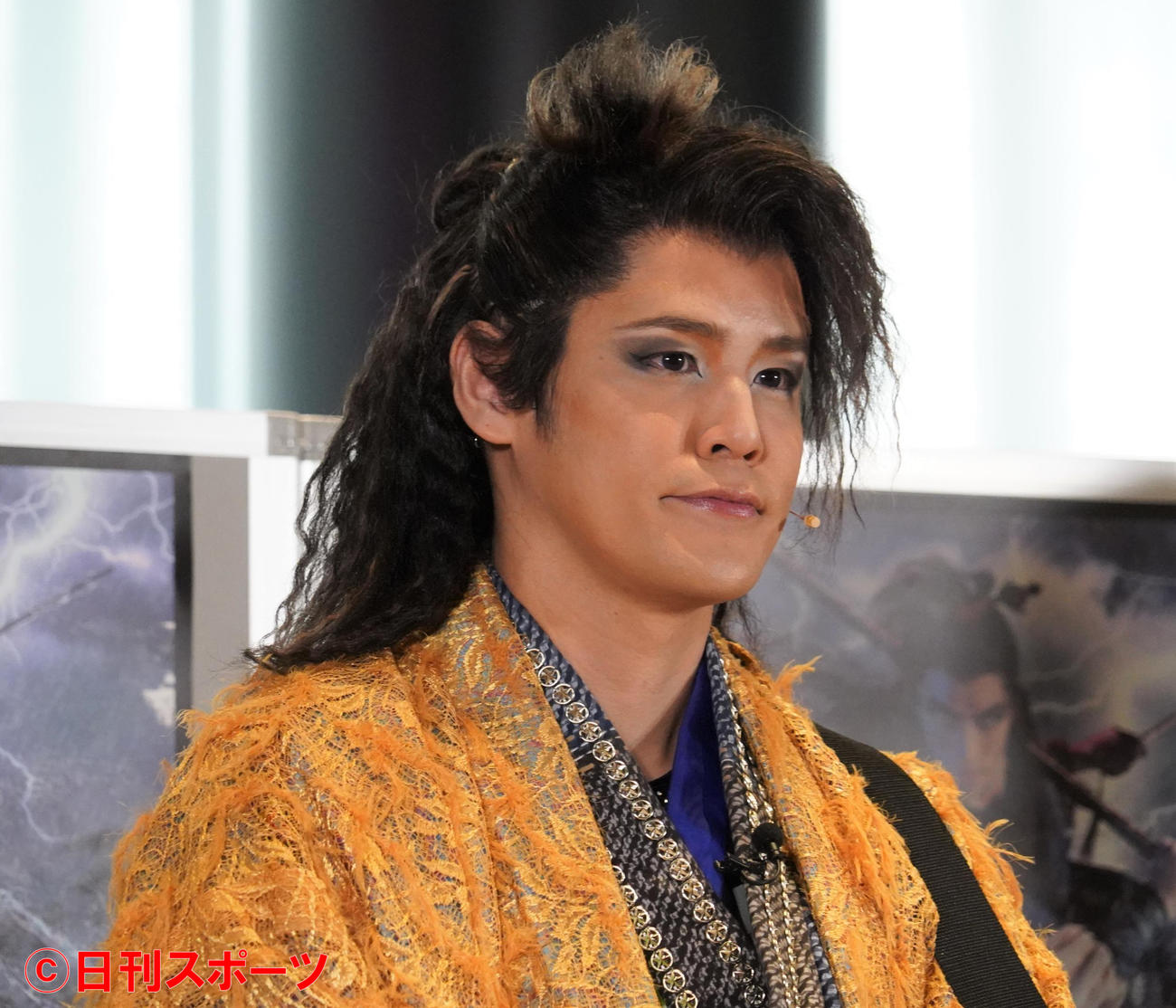 2022年劇団☆新感線42周年興行・春公演「いのうえ歌舞伎『神州無頼』」開幕前取材会を行った宮野真守（撮影・佐藤成）