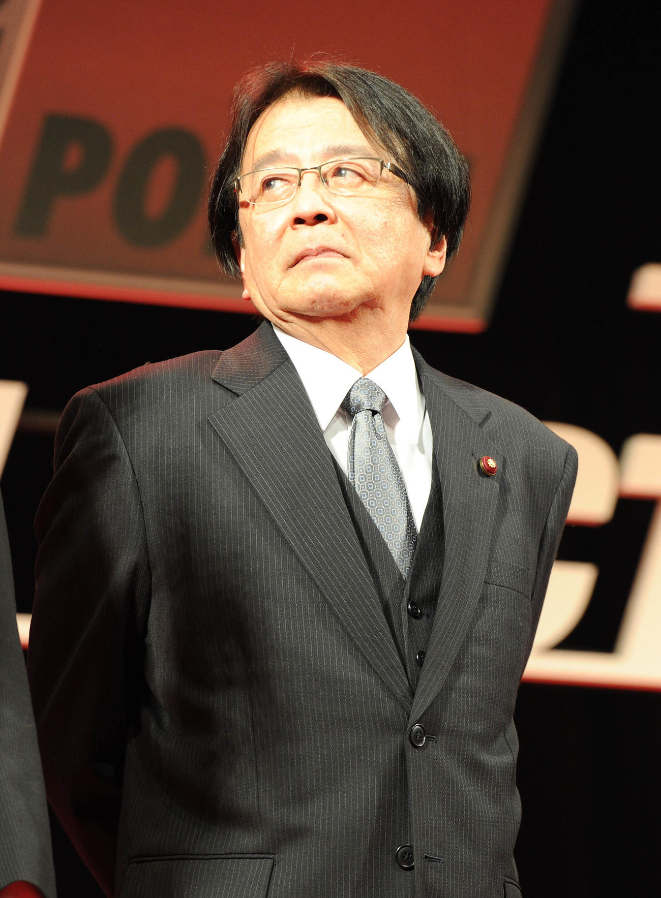 映画「SP革命編」の完成披露試写会に出席した山本圭さん（11年2月撮影）
