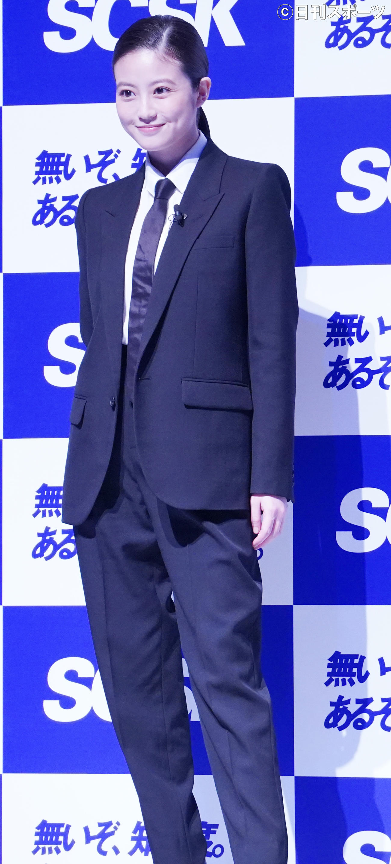 「SCSKグループ　テレビCM発表会」に登壇した今田美桜（撮影・佐藤勝亮）