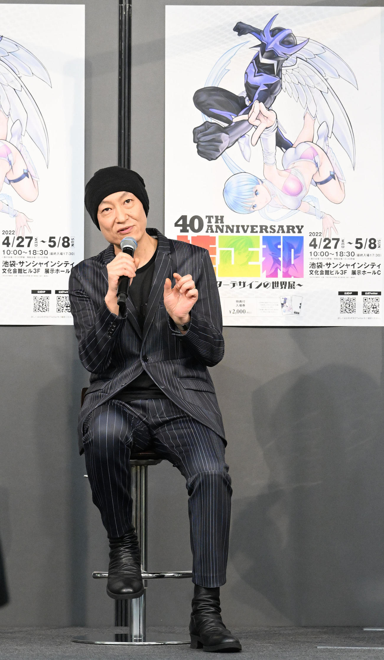 トークショーで話す桂正和氏（撮影・滝沢徹郎）