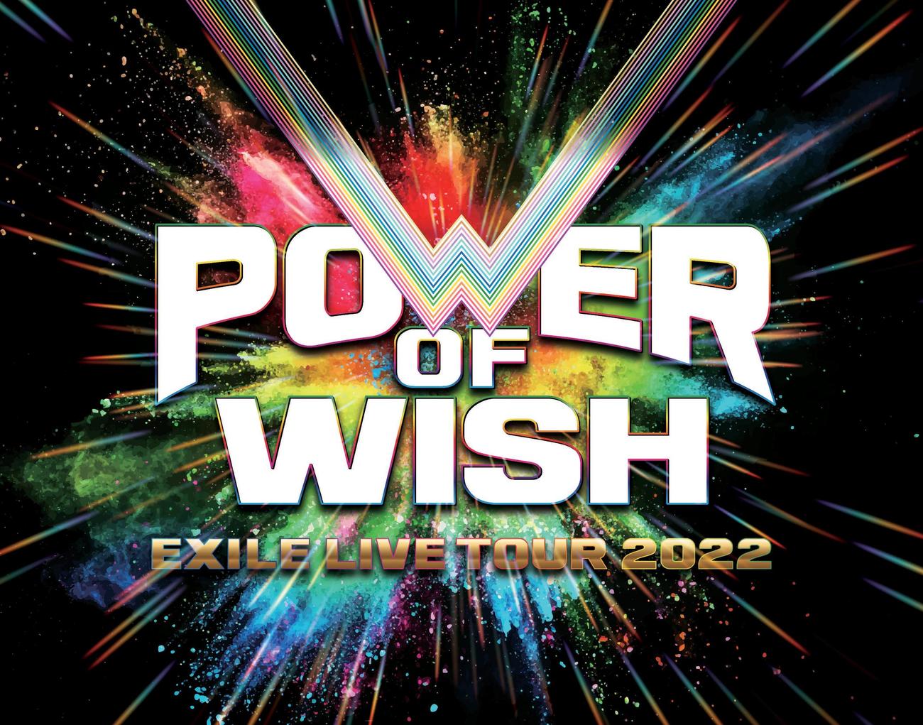 7月からスタートするEXILEのドームツアー「POWER OF WISH」ロゴ