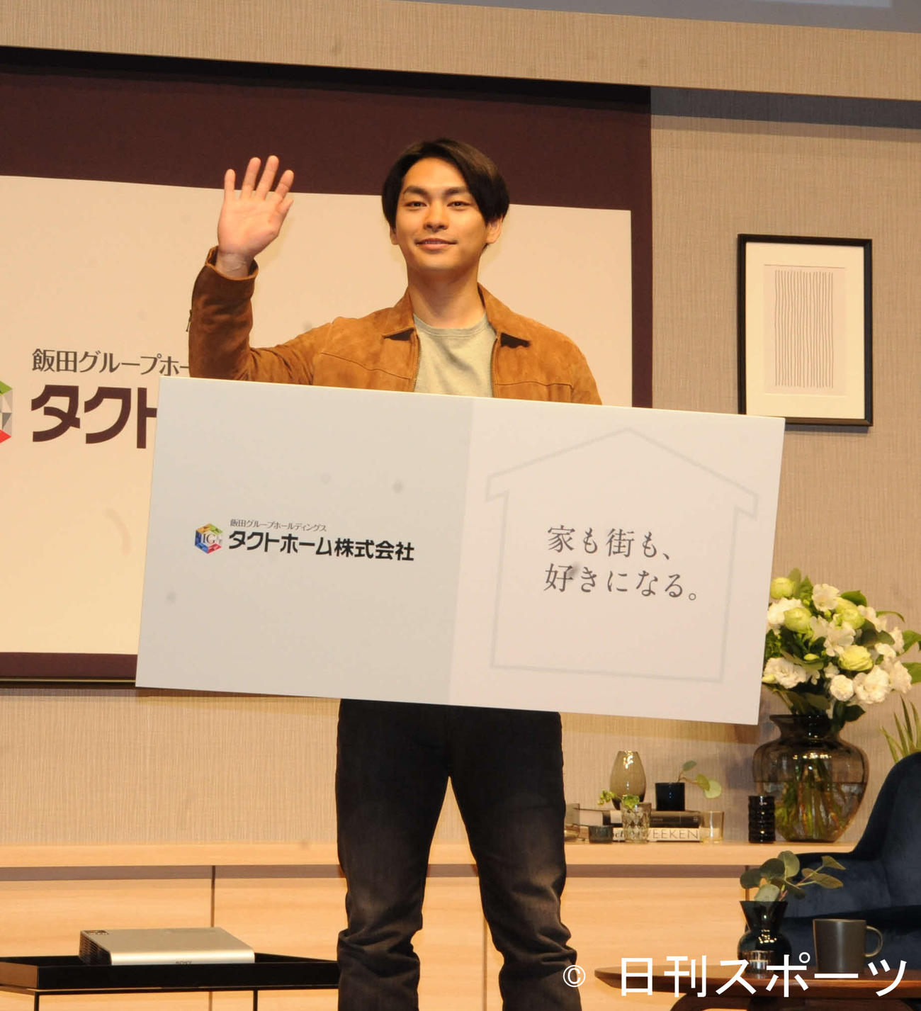 タクトホーム新CM発表会に出席した柳楽優弥（撮影・松尾幸之介）