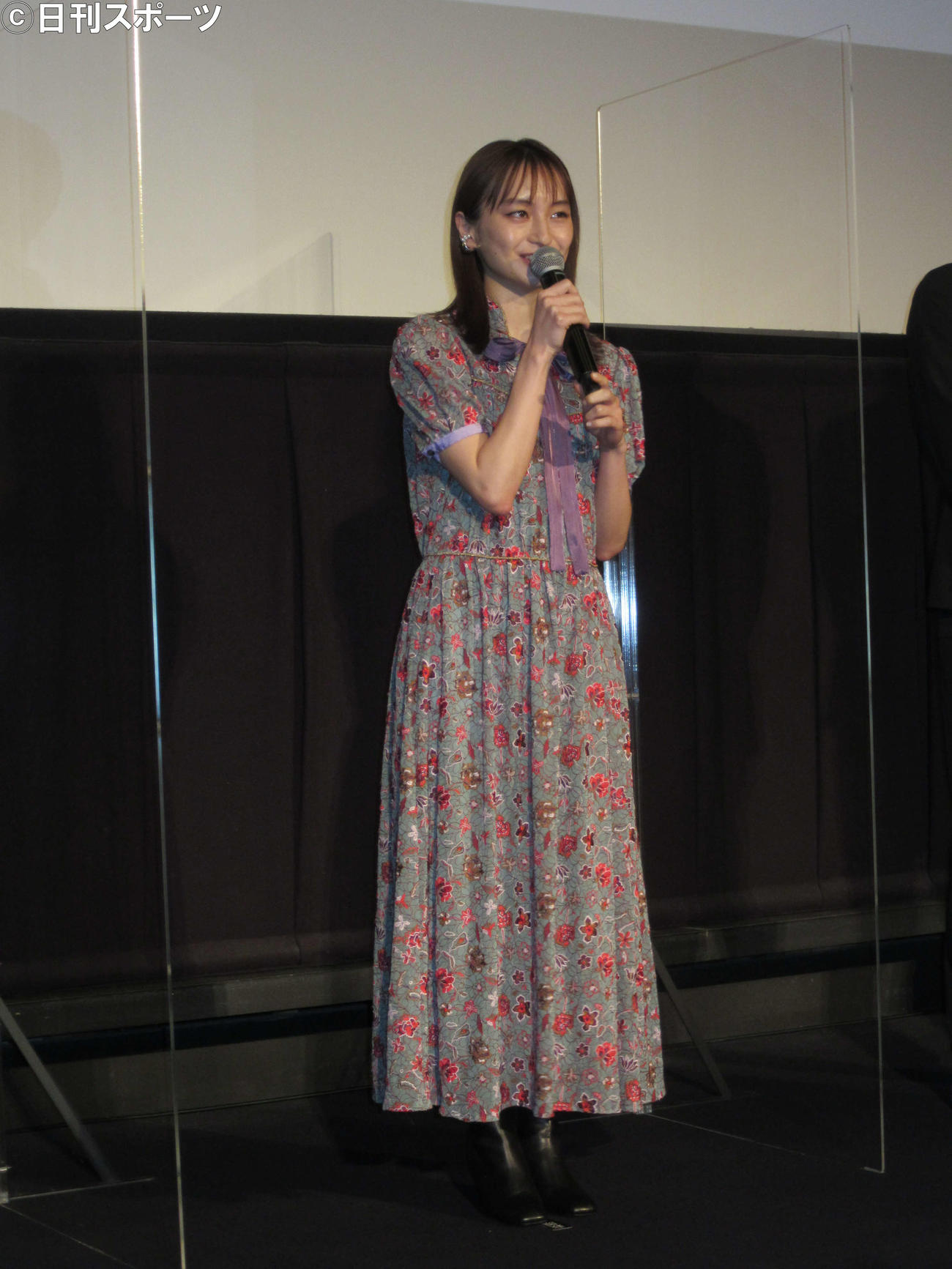 映画「N号棟」公開記念先行上映会に出席した萩原みのり（撮影・加藤理沙）