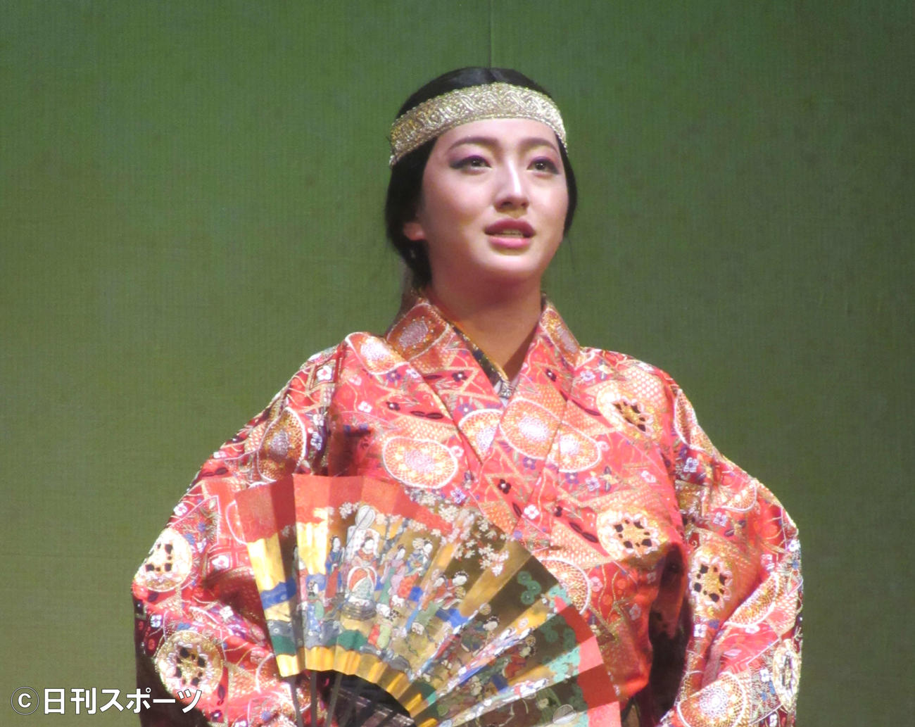 田島芽瑠武楽「神曲　修羅六道」舞台稽古を行った、田島芽瑠（撮影・加藤理沙）