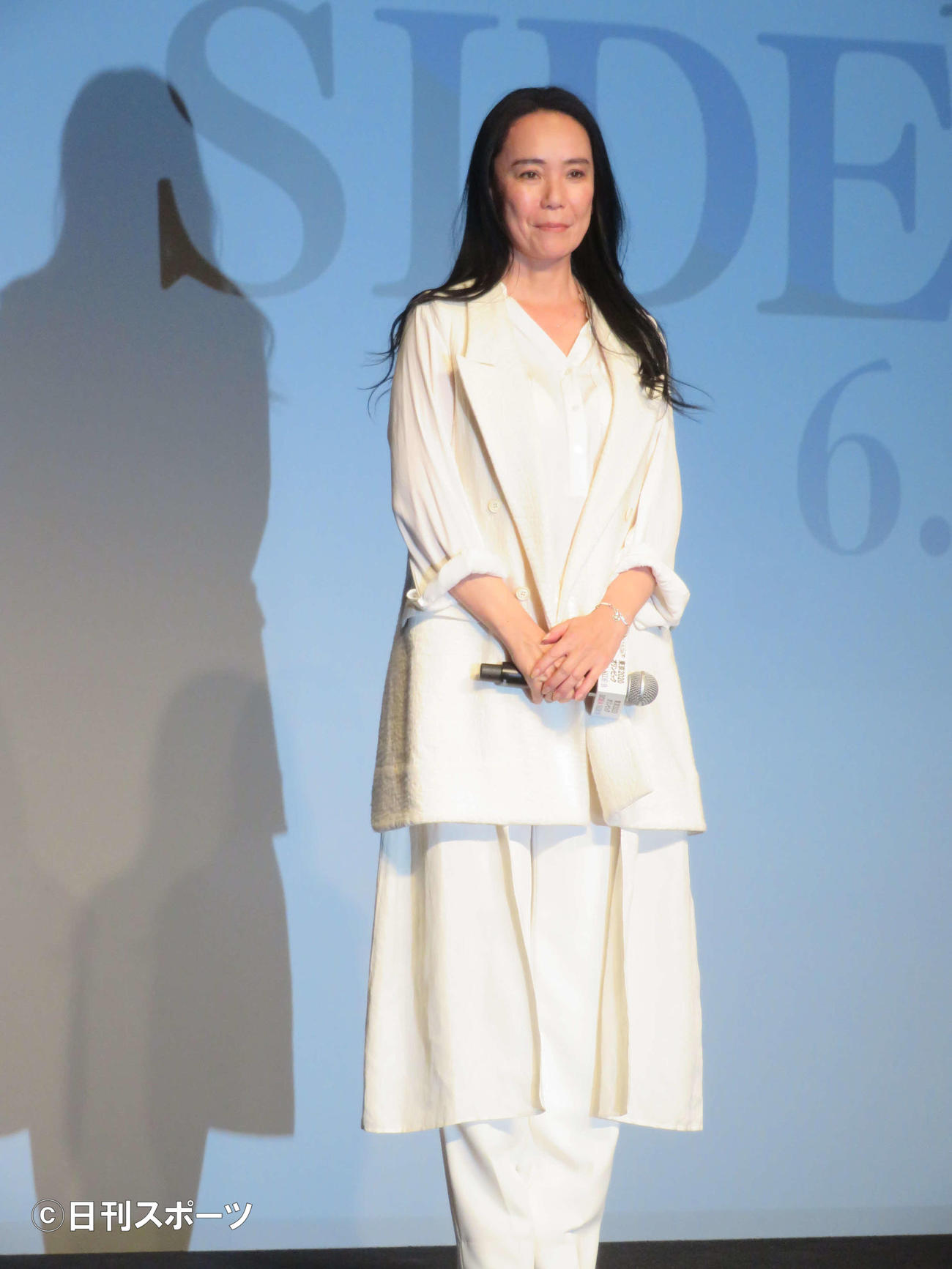 東京五輪公式記録映画「東京2020 SIDE：A」の、カンヌ映画祭での上映が決まった河瀬直美監督（3月24日撮影）