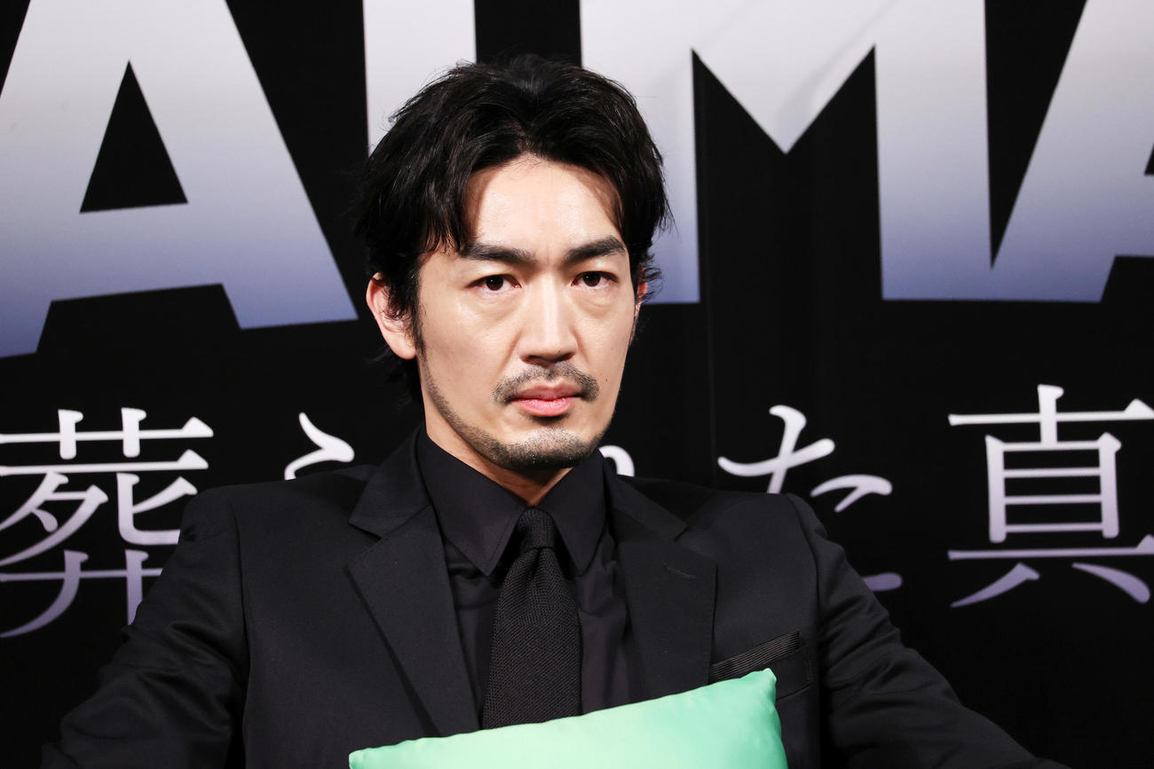 「BATMAN　葬られた真実」公開記念プレミアイベントでトークする大谷亮平（撮影・鈴木正人）
