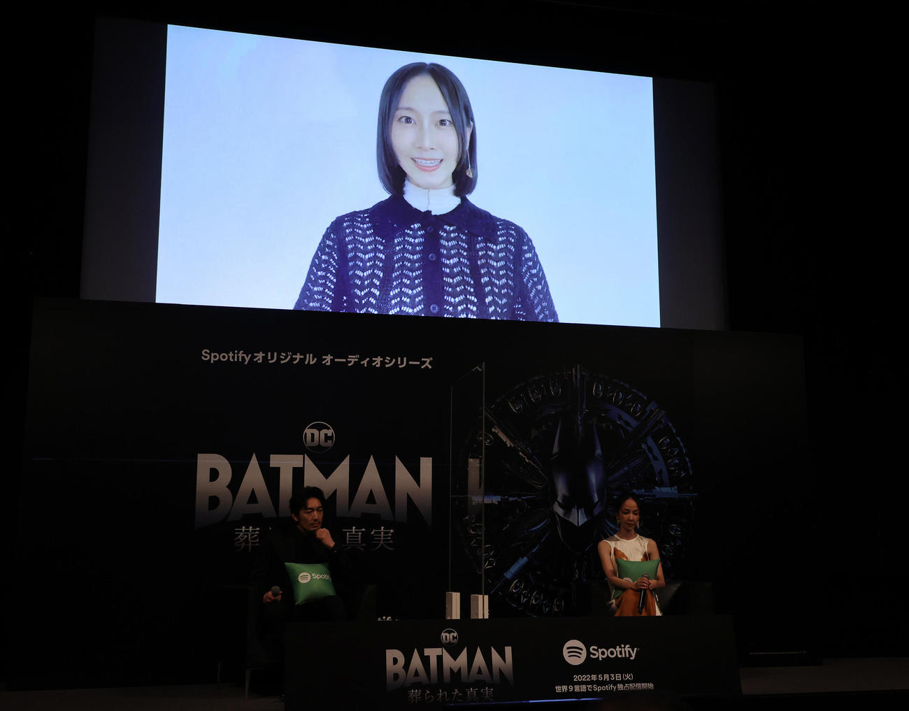 ビデオメッセージを寄せた松井玲奈（撮影・鈴木正人）