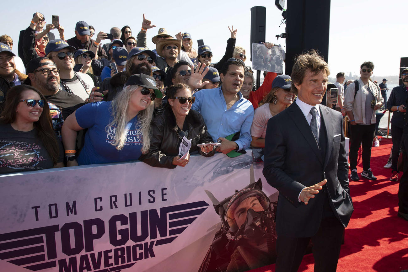 「トップガン　マーヴェリック」グローバルプレミアに登場したトム・クルーズ(C)2022 PARAMOUNT PICTURES. CORPORATION ALL RIGHTS RESERVED.
