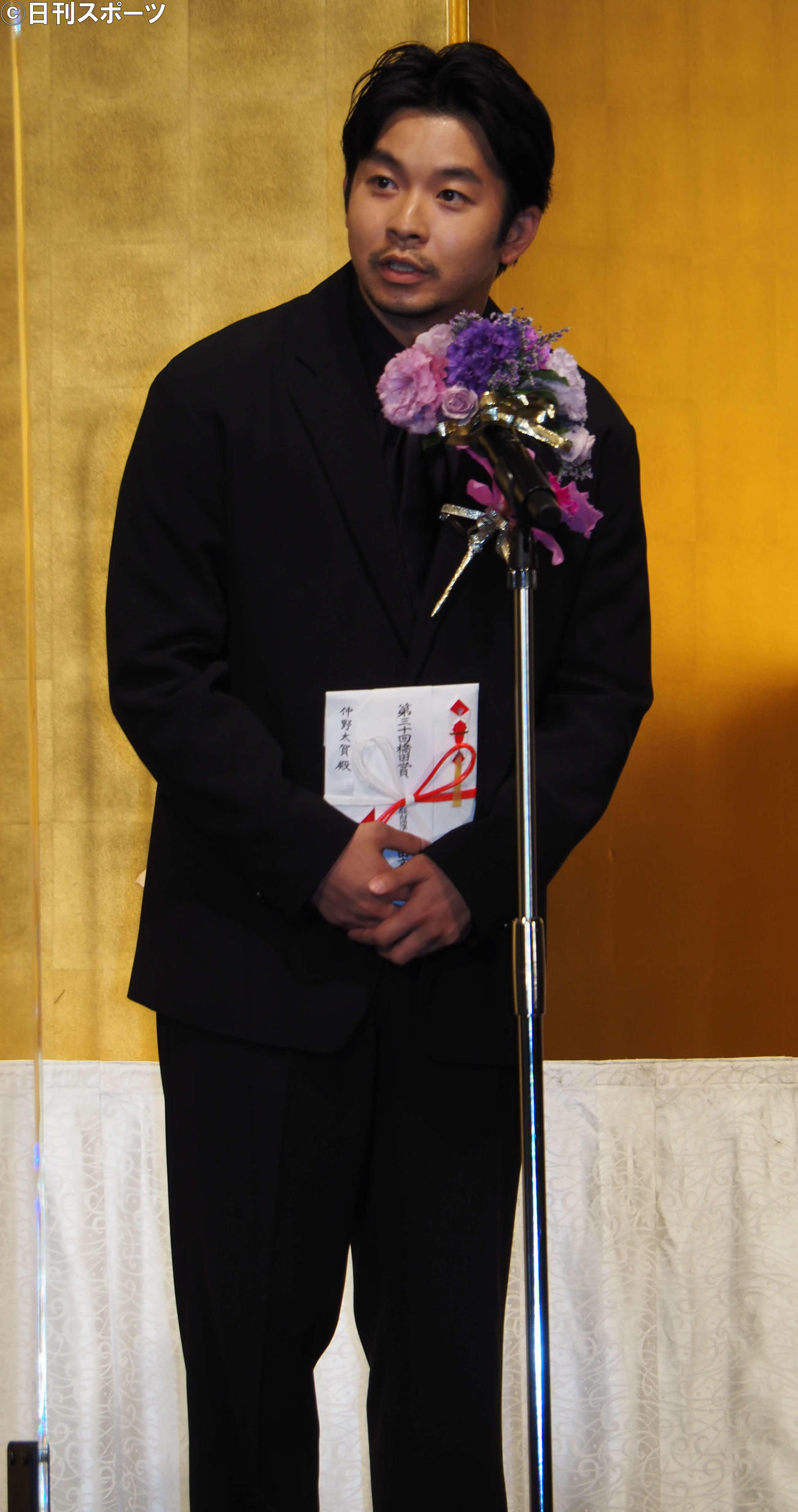 「第30回橋田賞」授賞式に出席した仲野太賀（撮影・遠藤尚子）