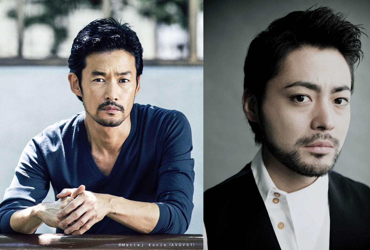 映画「唄う六人の女」でダブル主演を務める竹野内豊（左）と山田孝之