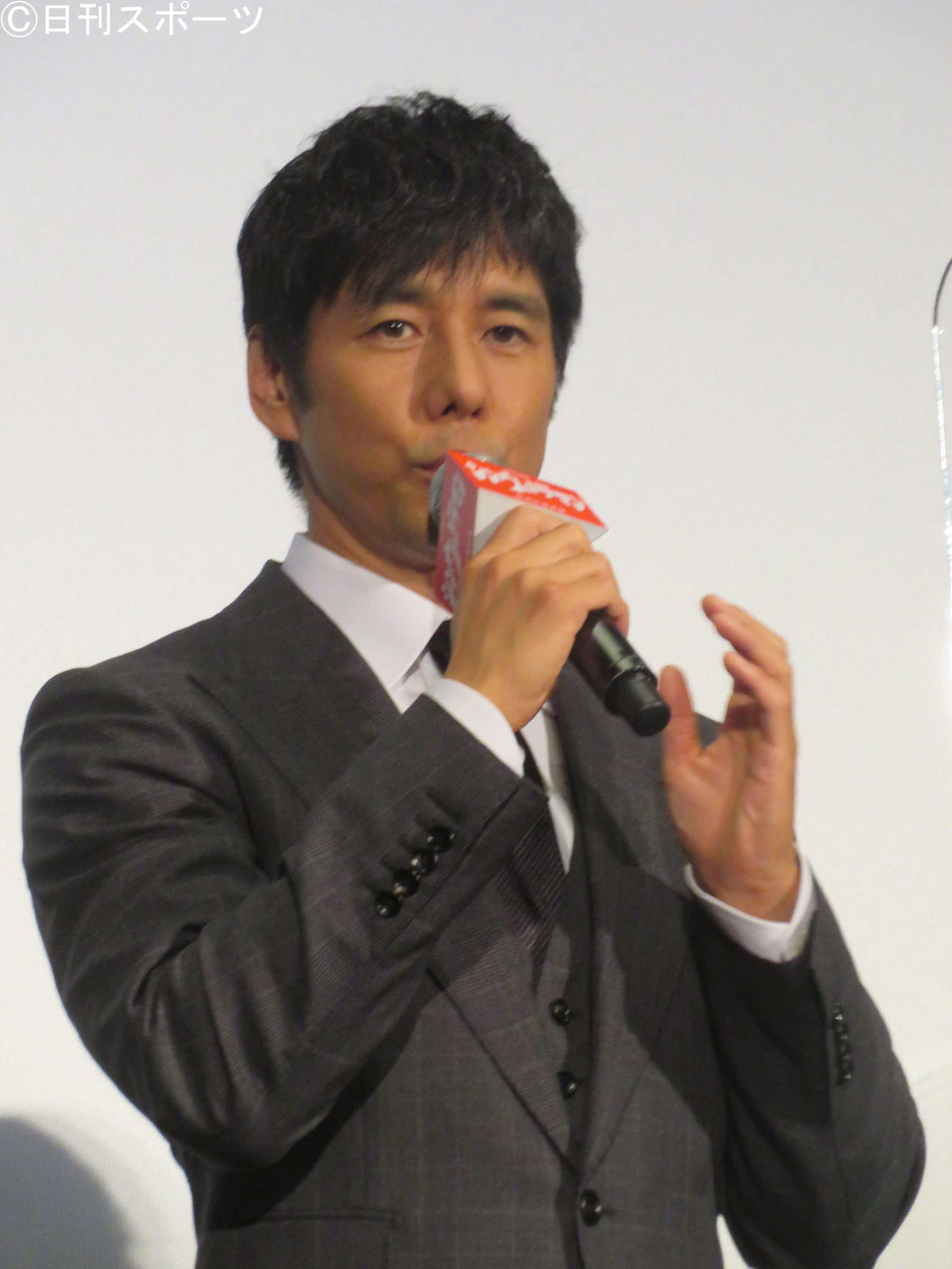 映画「シン・ウルトラマン」初日舞台あいさつに登壇した西島秀俊（撮影・村上幸将）