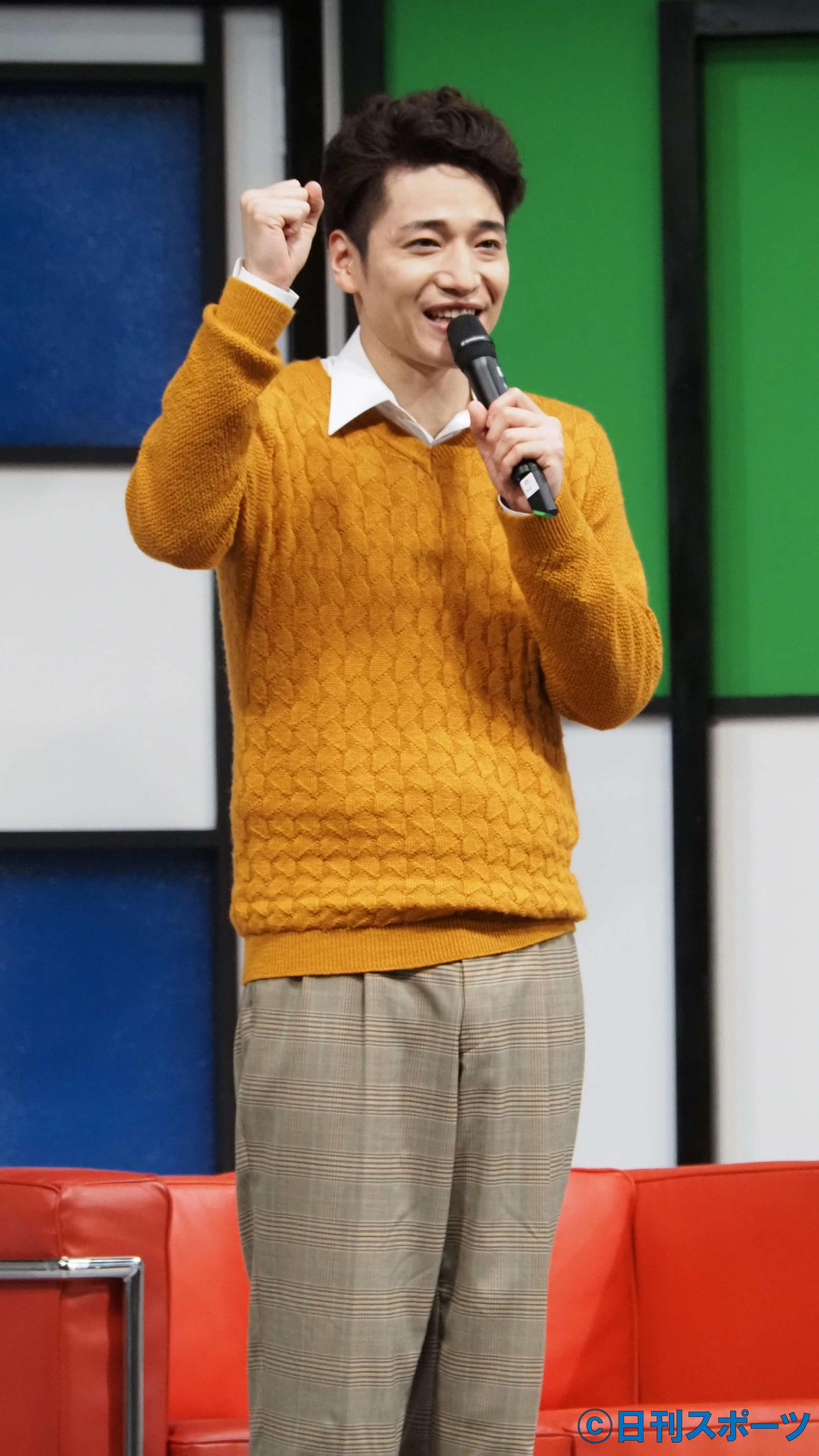 舞台「ボーイングボーイング」初日取材会に出席したふぉ～ゆ～福田悠太（撮影・遠藤尚子）