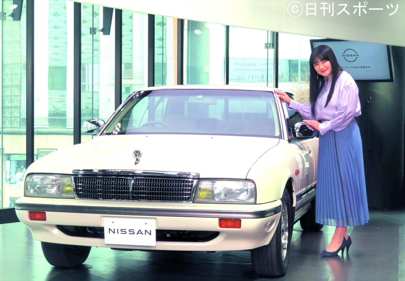 2021年12月7日、愛車「シーマ」のレストア後初のお披露目会に出席した伊藤かずえ