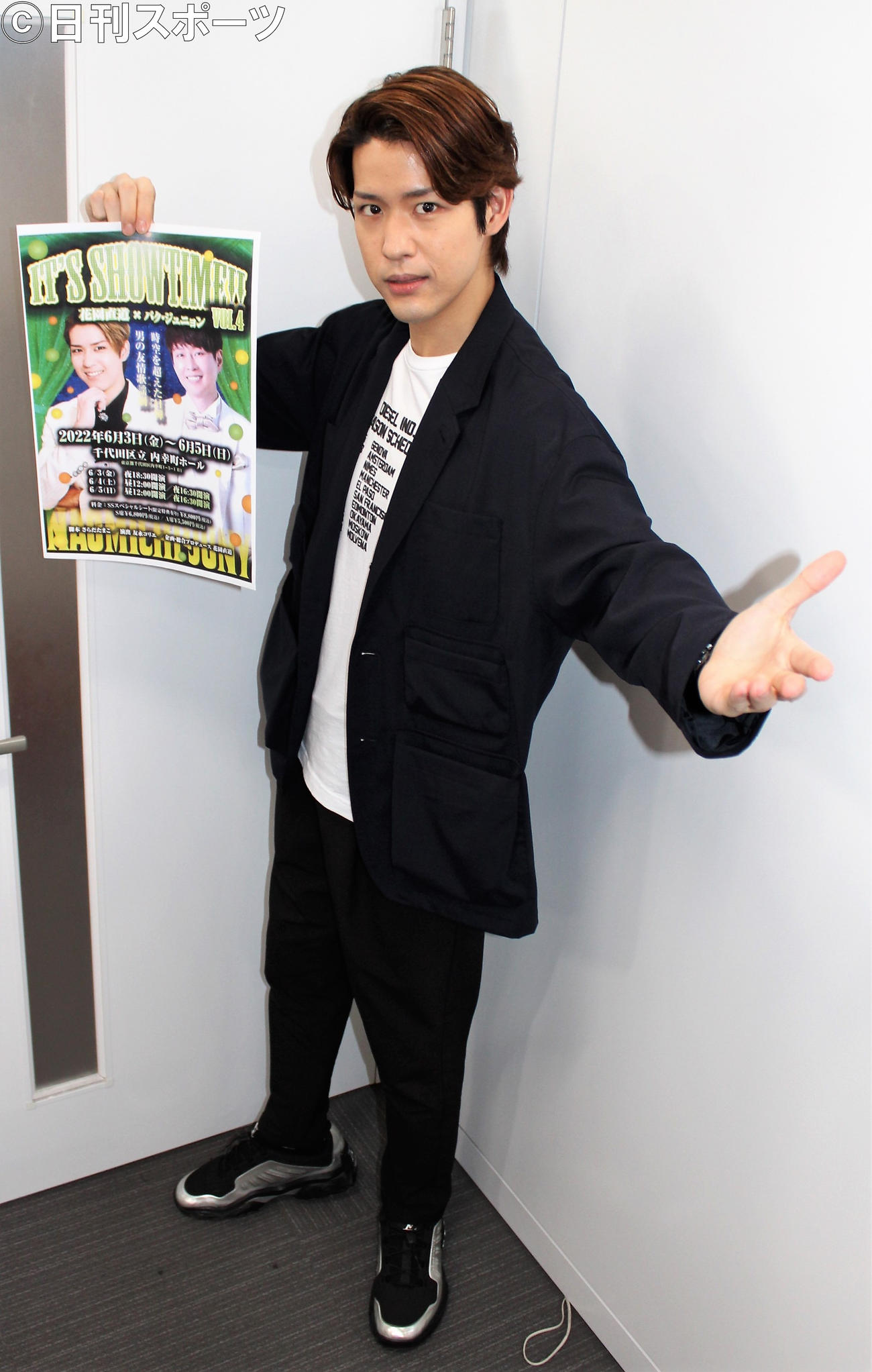 パク・ジュニョンとのコラボ舞台に臨む花園直道（撮影・鎌田敏晴）