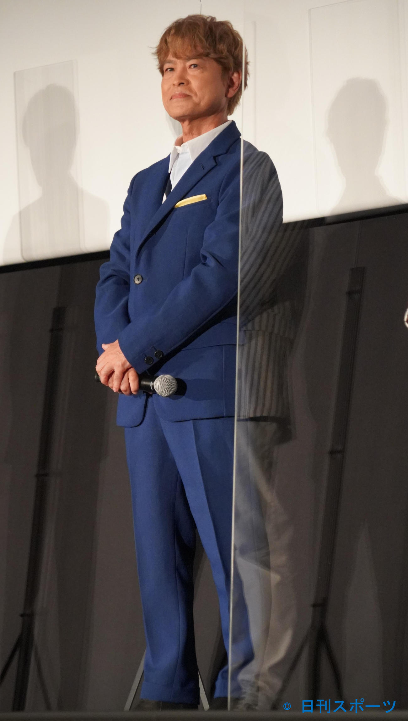 アニメ映画「機動戦士ガンダム　ククルス・ドアンの島」の完成披露舞台あいさつに出席した古谷徹（撮影・佐藤成）