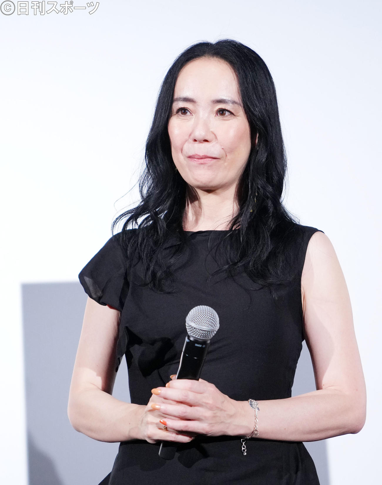 「東京2020オリンピックSIDE：A」完成披露試写会舞台あいさつに登壇した河瀬直美総監督（撮影・横山健太）