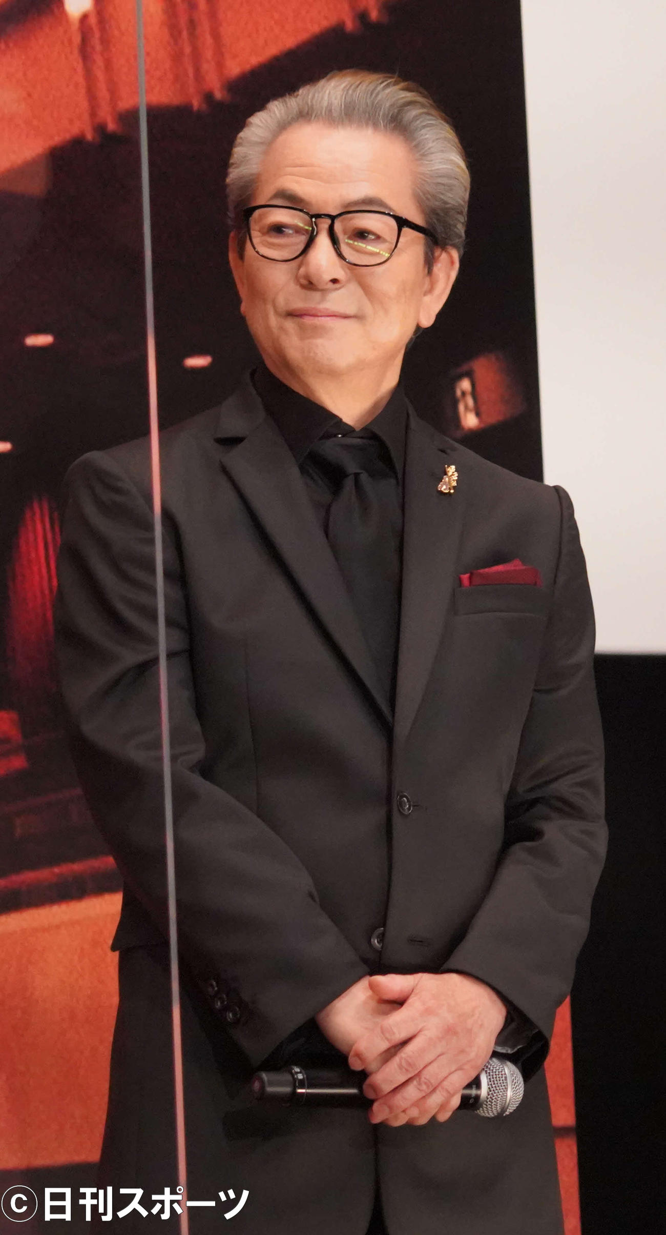 映画「太陽とボレロ」の東京プレミアに出席した水谷豊（撮影・佐藤成）