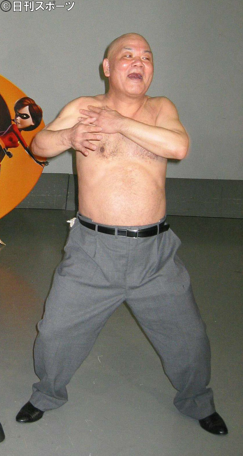 島木譲二さんの「パチパチパンチ」（2004年11月撮影）