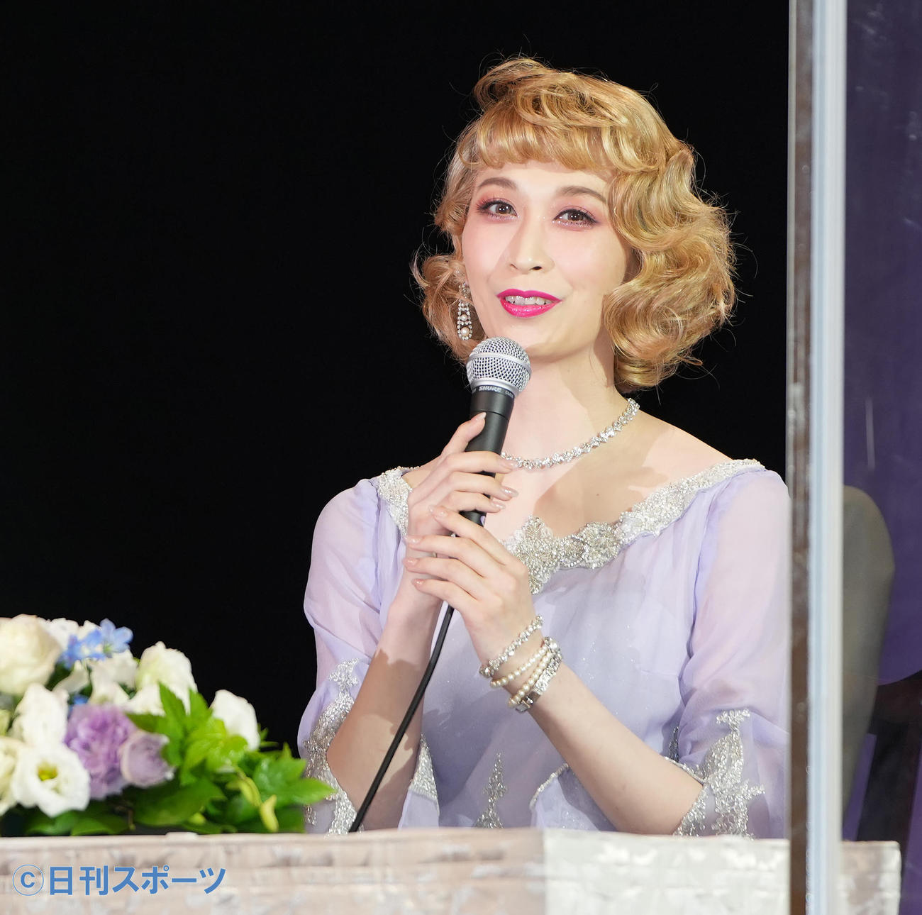 宝塚歌劇月組公演「グレート・ギャツビー」制作発表会に臨んだトップ娘役海乃美月（撮影・鈴木みどり）