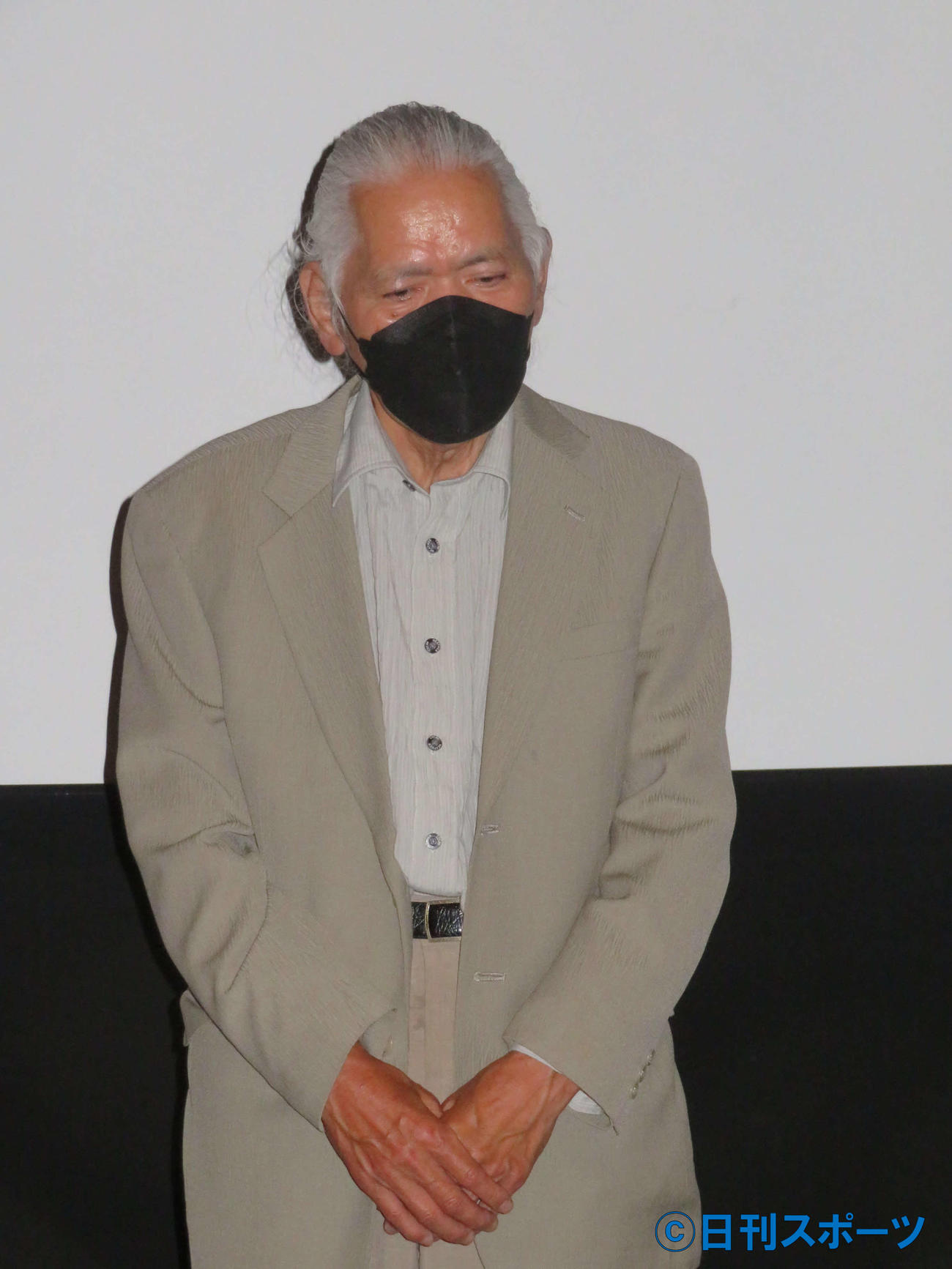 映画「とら男」会見に登壇した西村虎男さん（撮影・村上幸将）