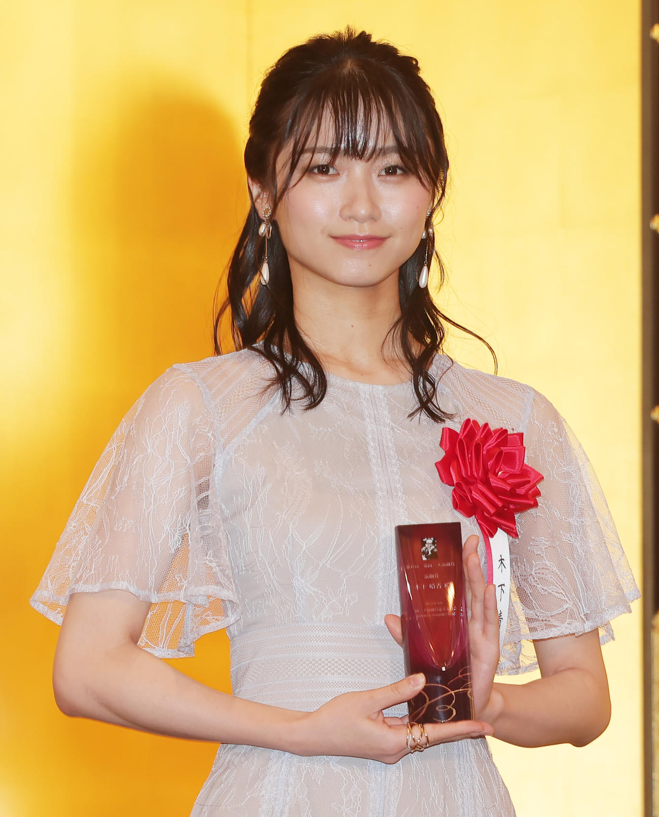 菊田一夫演劇賞を受賞した木下晴香（撮影・野上伸悟）